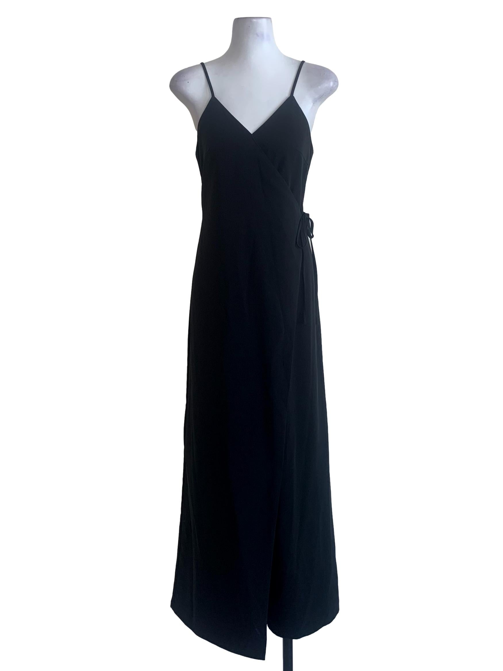 Black V Neck Spaghetti Strap Jumpsuit
