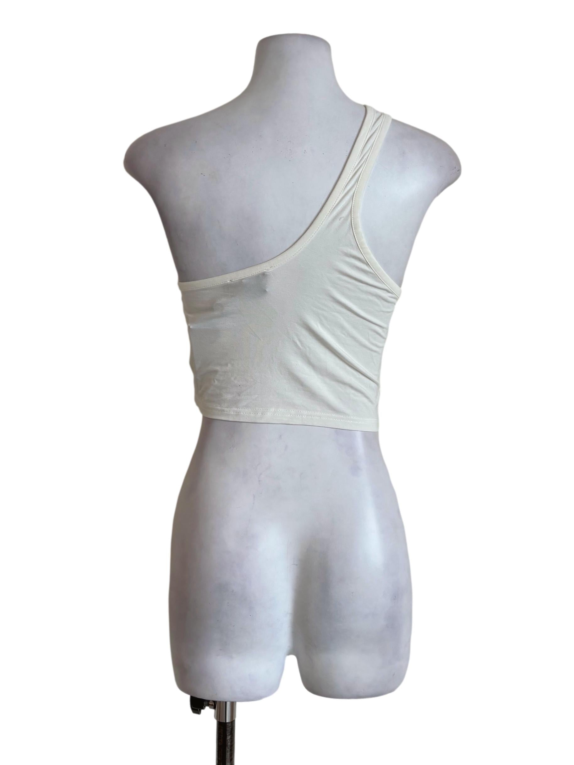 White Off Shoulder Fitted Top YHF