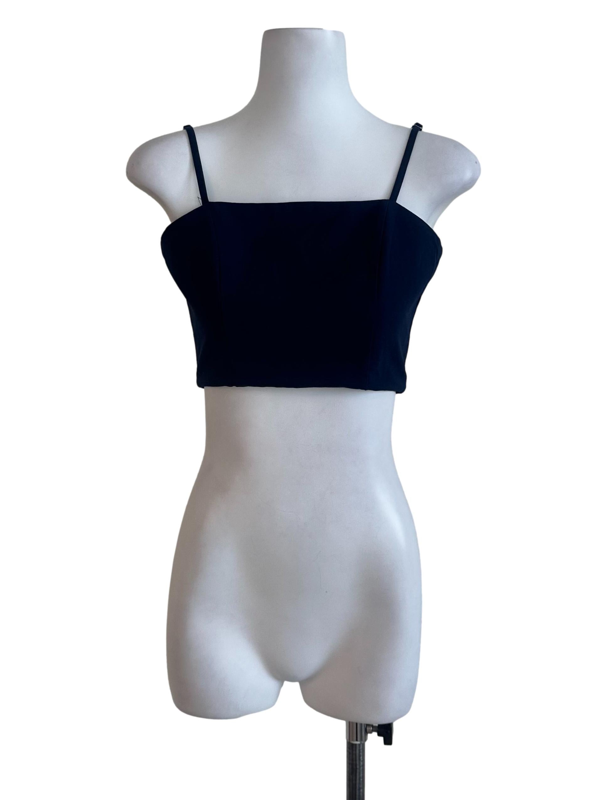 Black Plain Sleveless Top TTR