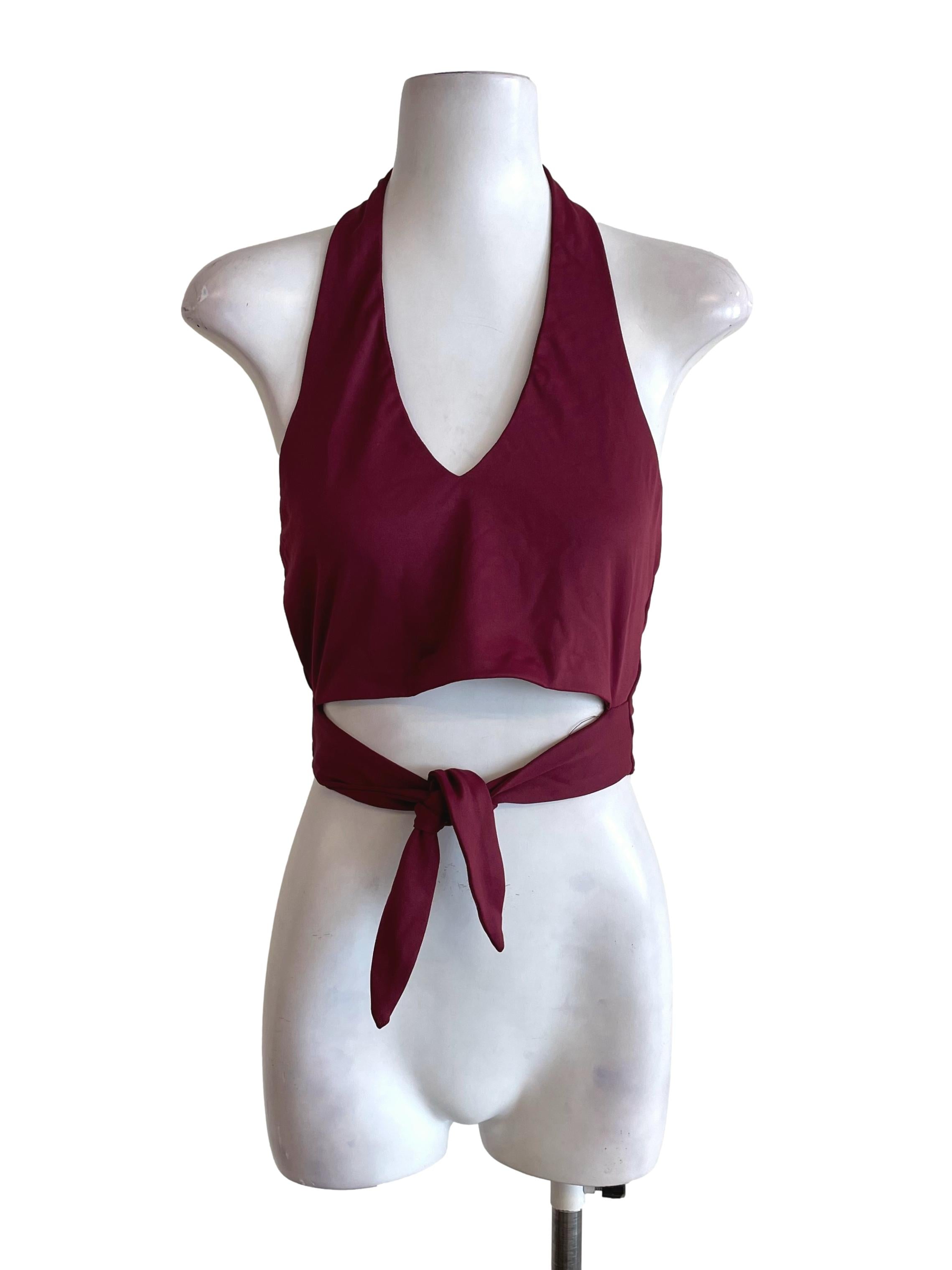 Jam Red Halter Neck Top