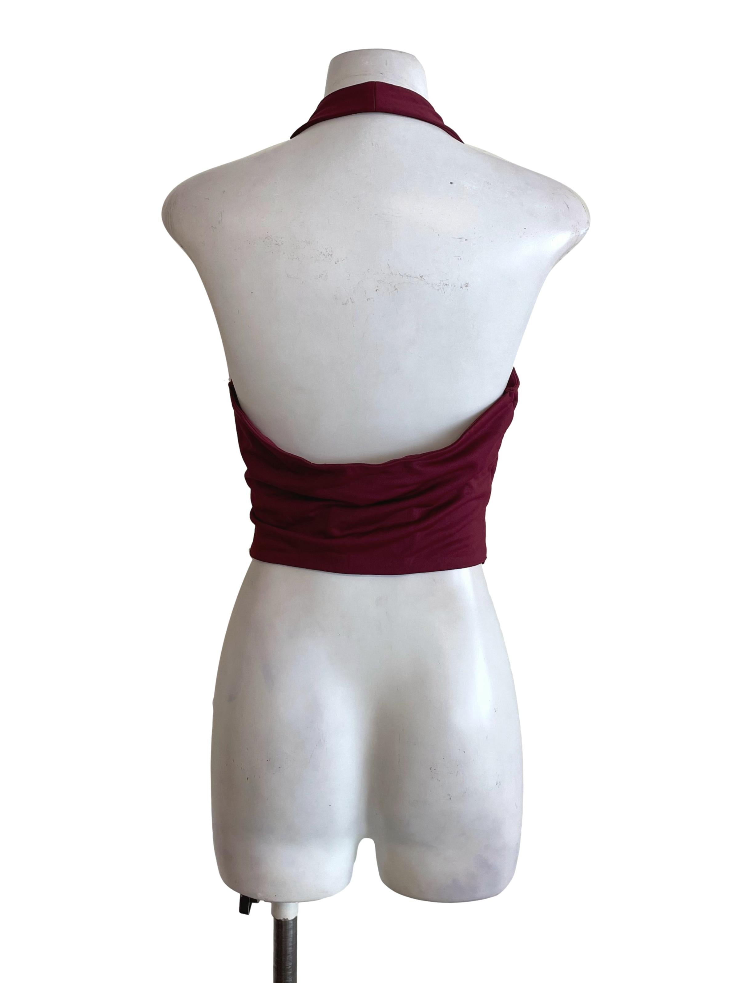 Jam Red Halter Neck Top
