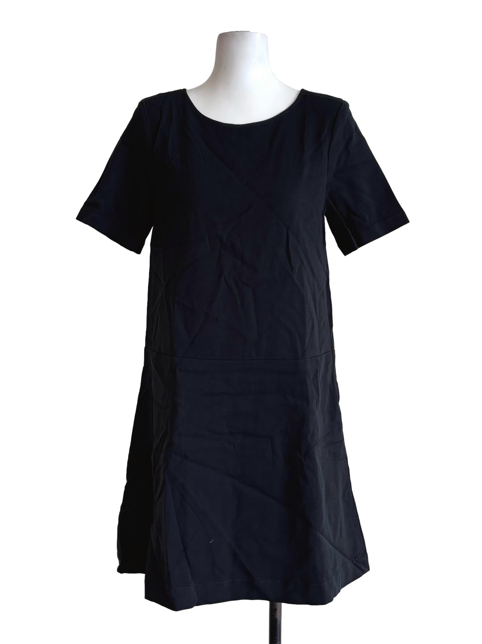 Jet Black Short Sleeve Dress
