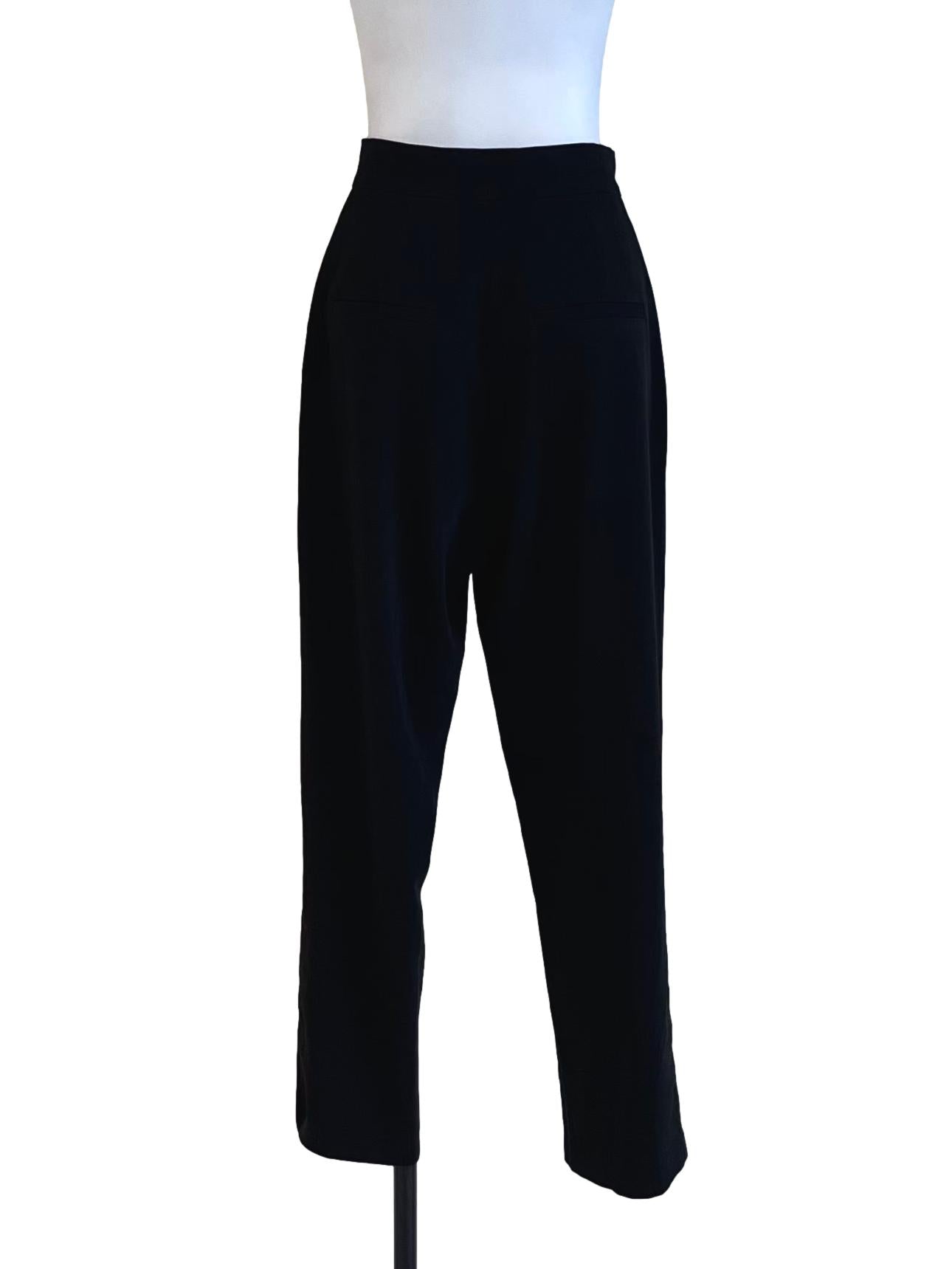 Black Tapered Pleat Pants OSN