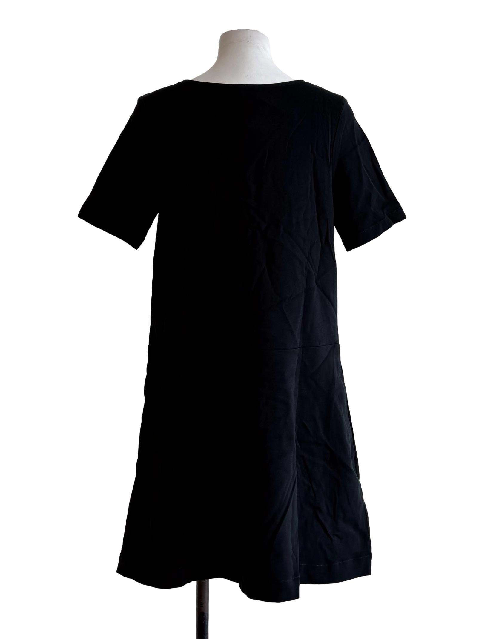 Jet Black Short Sleeve Dress