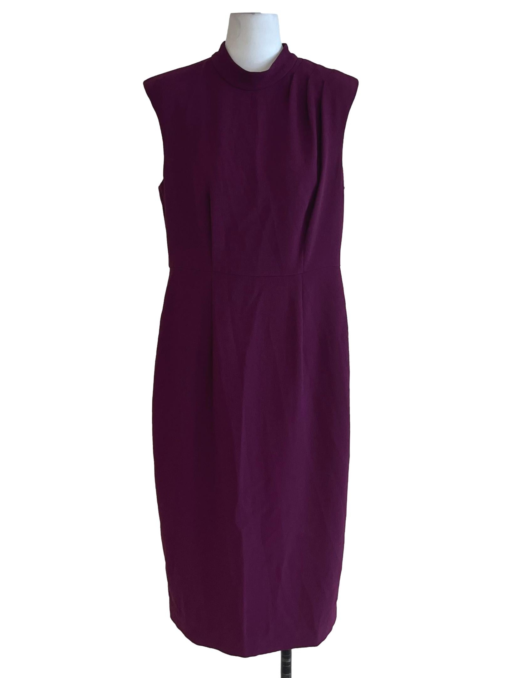 Jam Purple Plain Sheath Dress