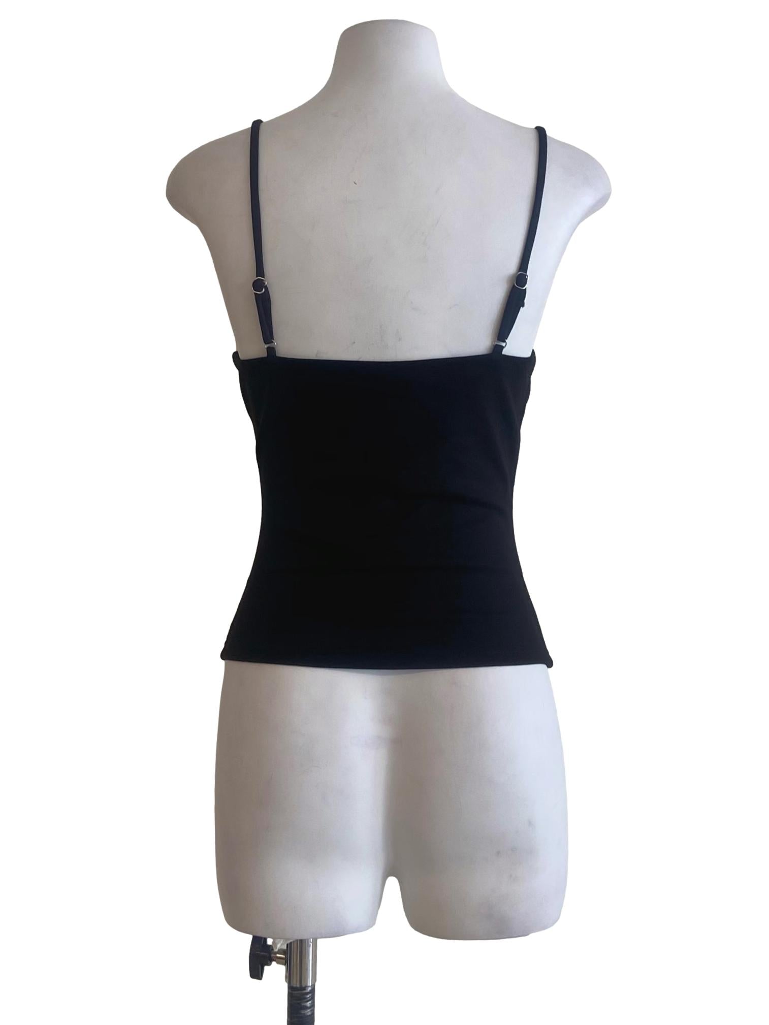 Black Spaghetti Straps Fit Sleeveless Top