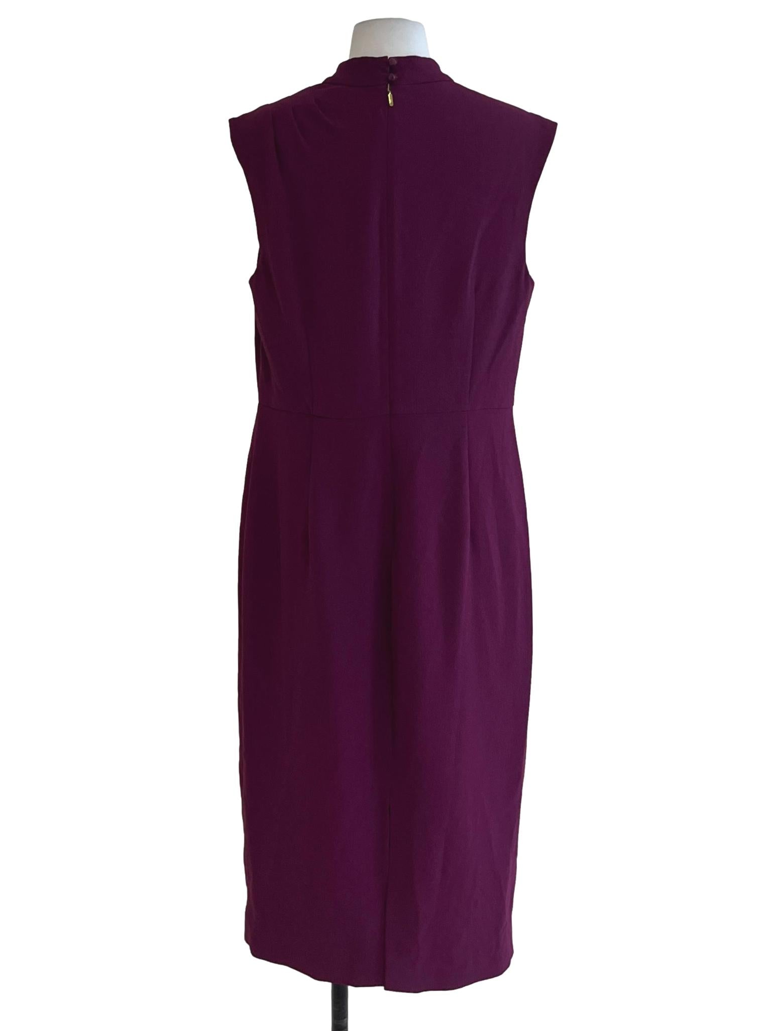 Jam Purple Plain Sheath Dress