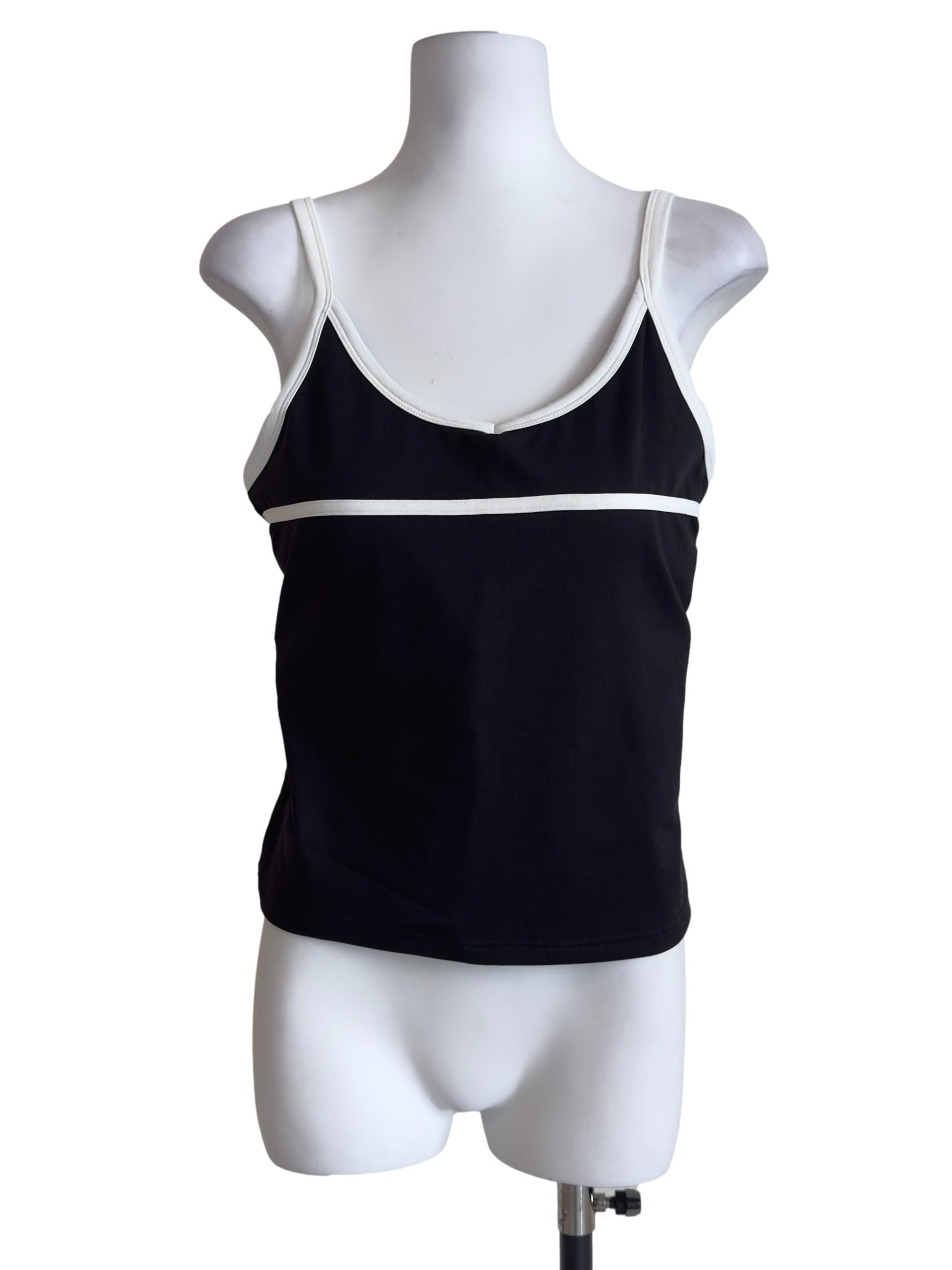 Black Robyn Contrast Padded Top
