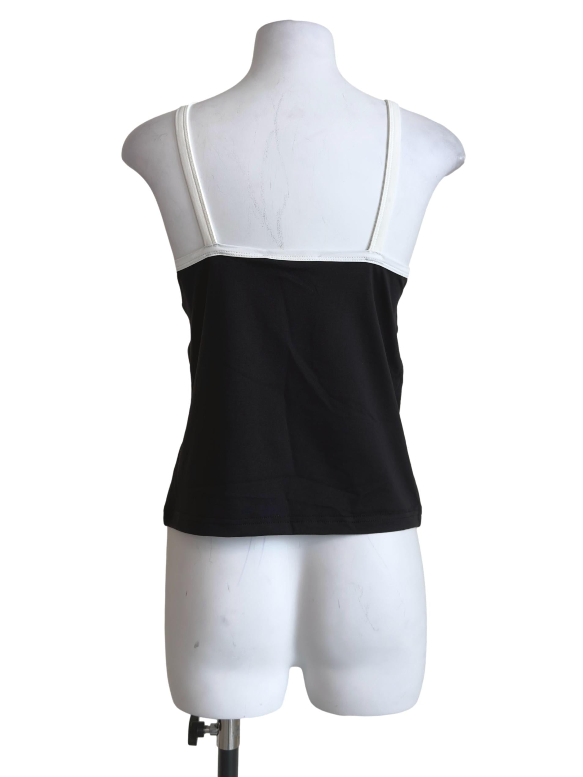 Black Robyn Contrast Padded Top