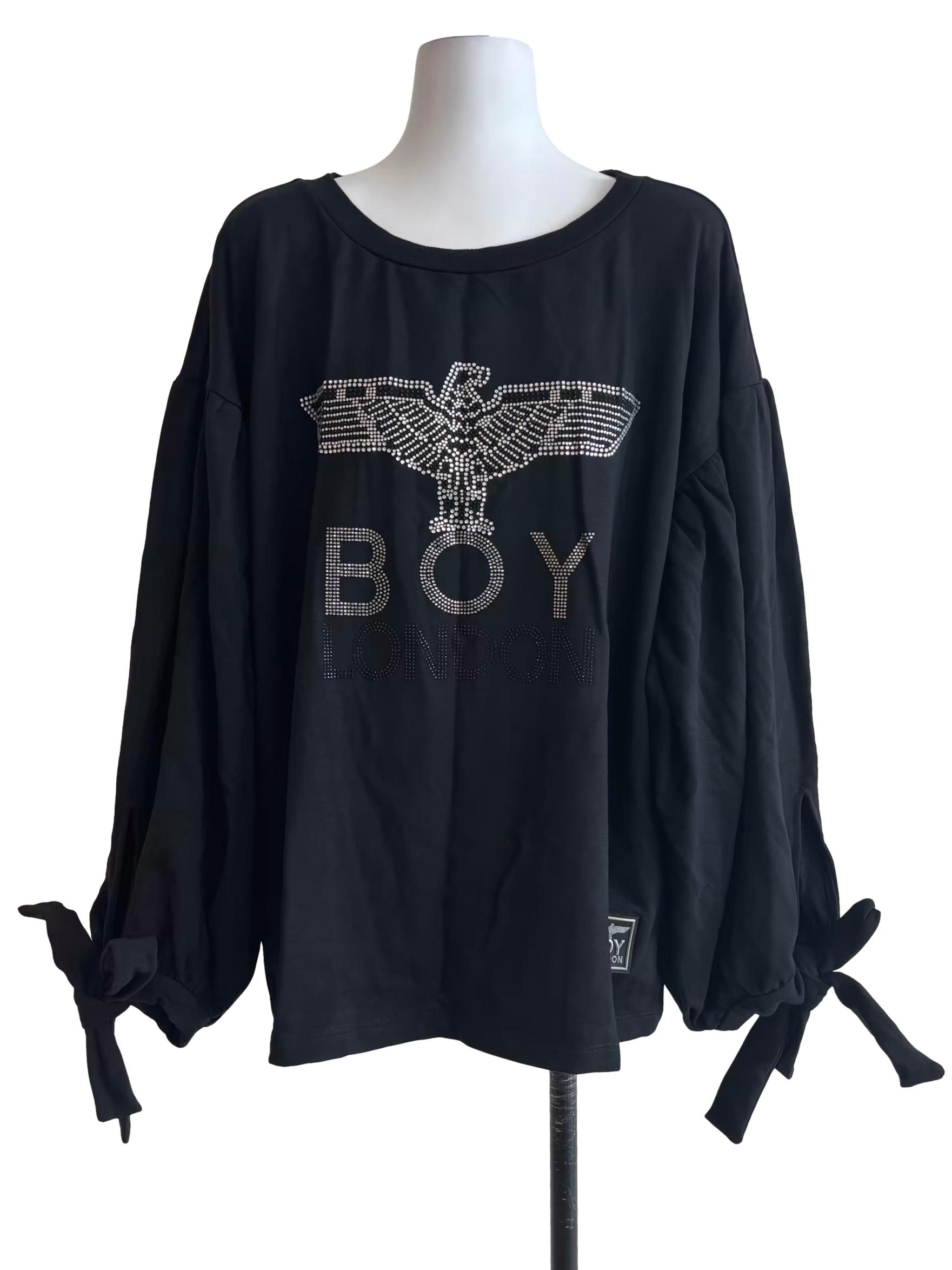 Black Roundneck Bejewelled Sweater