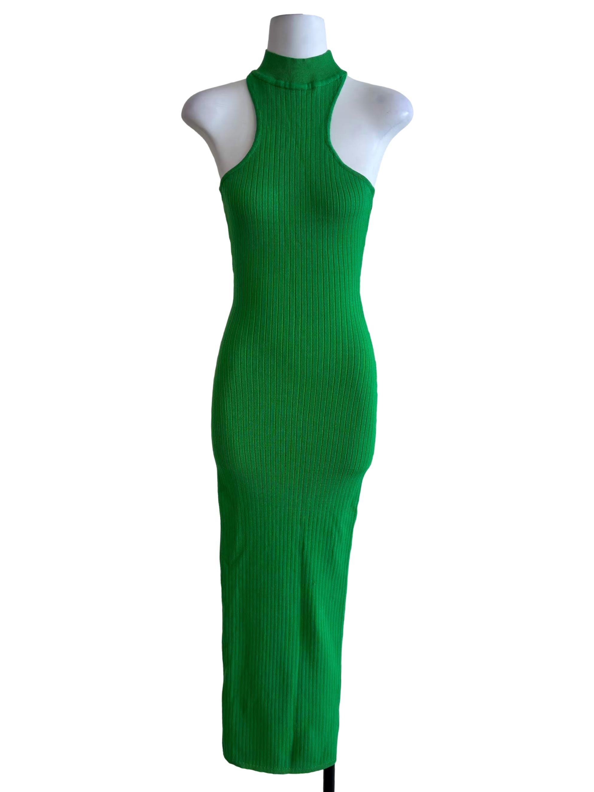Green Halter Neck Bodycon Dress