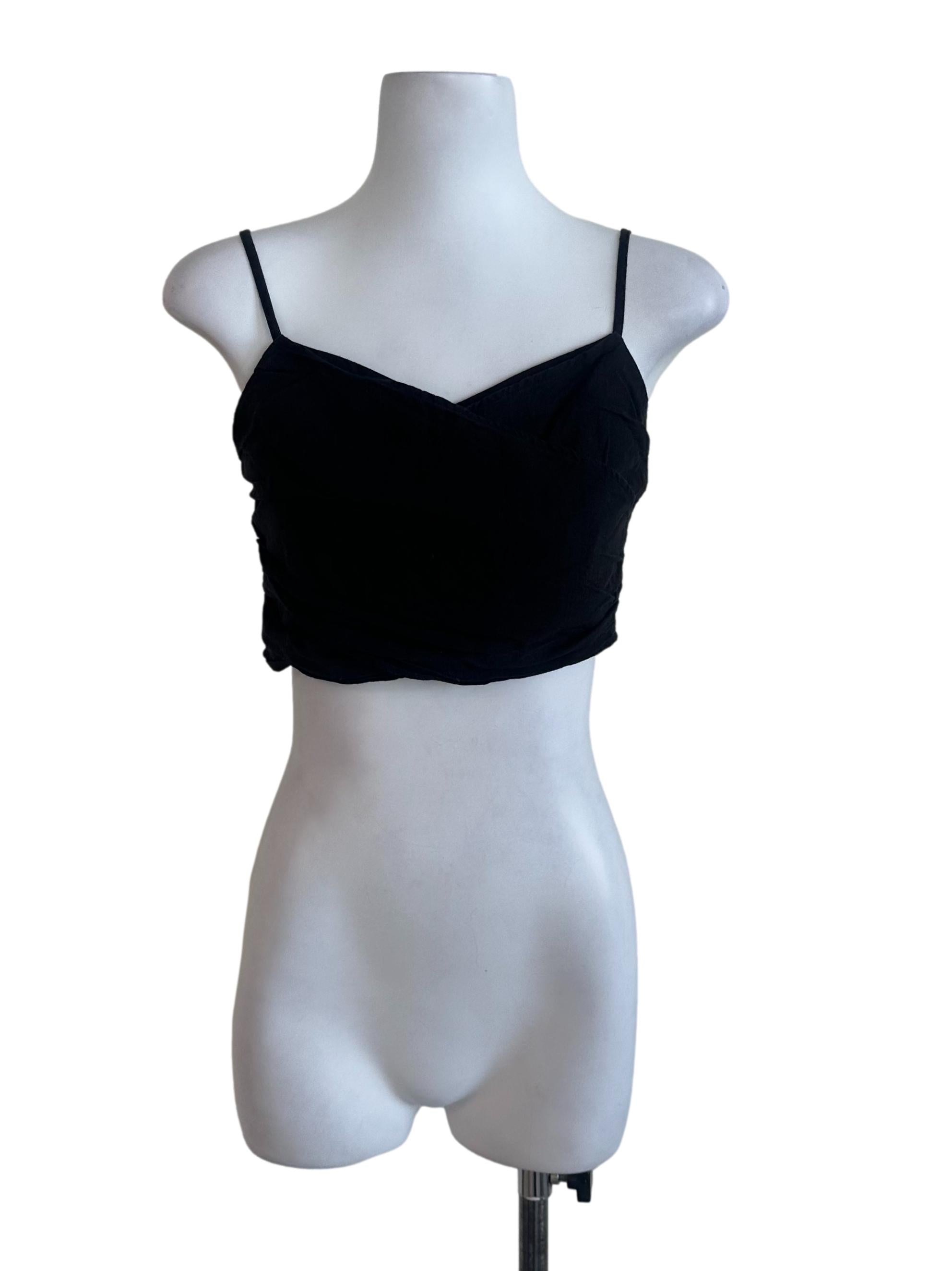 Black Plain Spaghetti Strap Top TTR