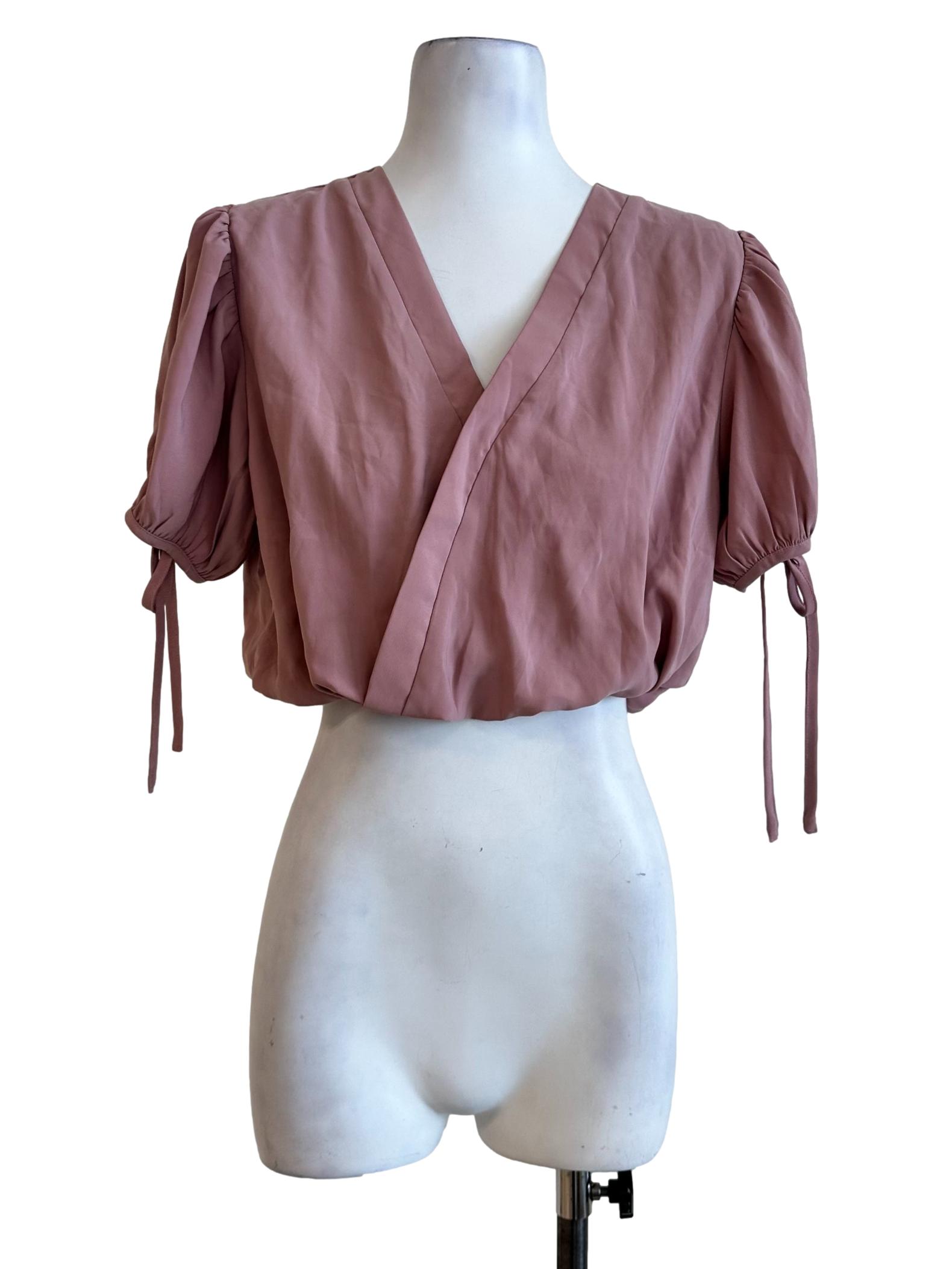 Blush Pink V Neckline Top