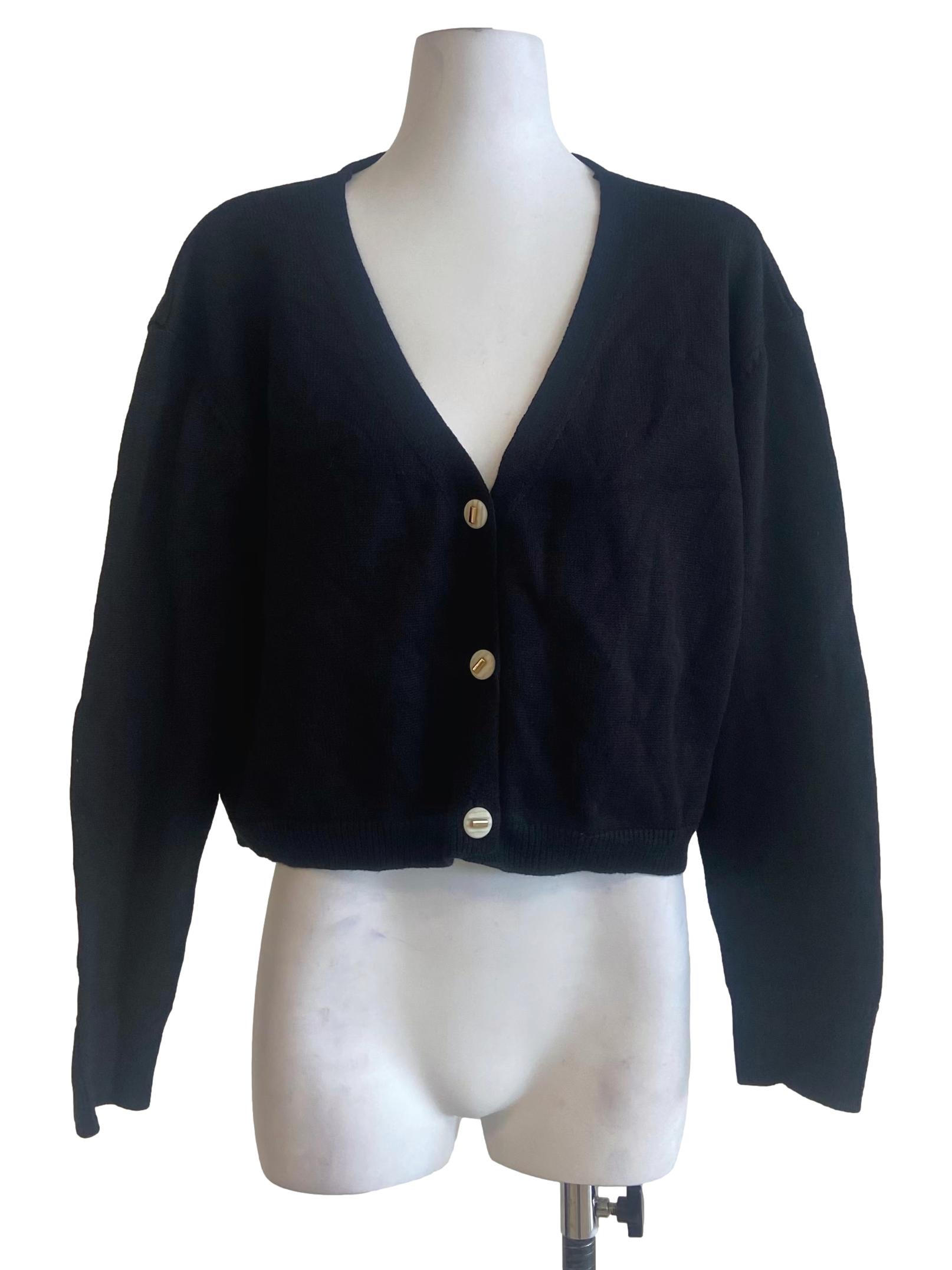 Black Button Down Cardigan