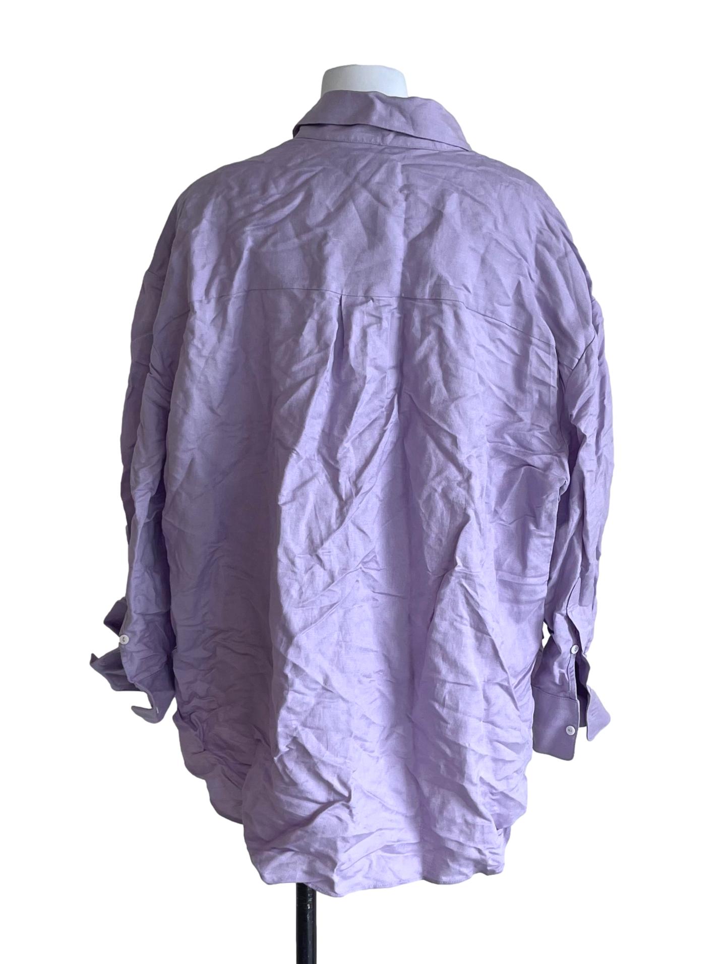 Purple Linen Oversized Shirt OSN
