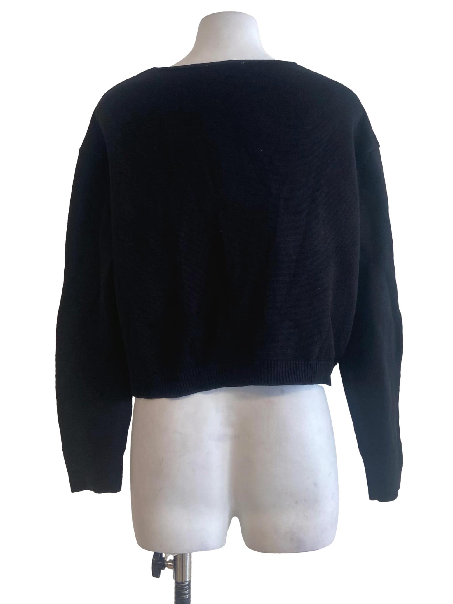 Black Button Down Cardigan