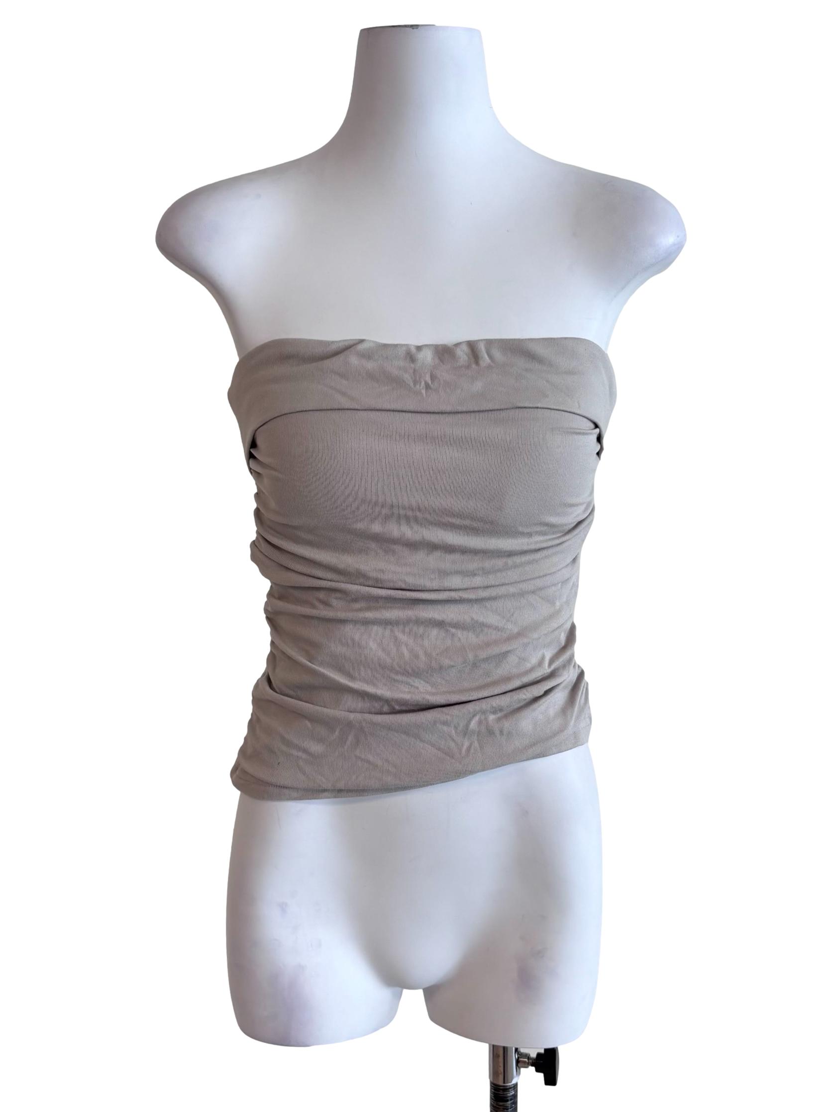 Oat Beige Padded Tube Top