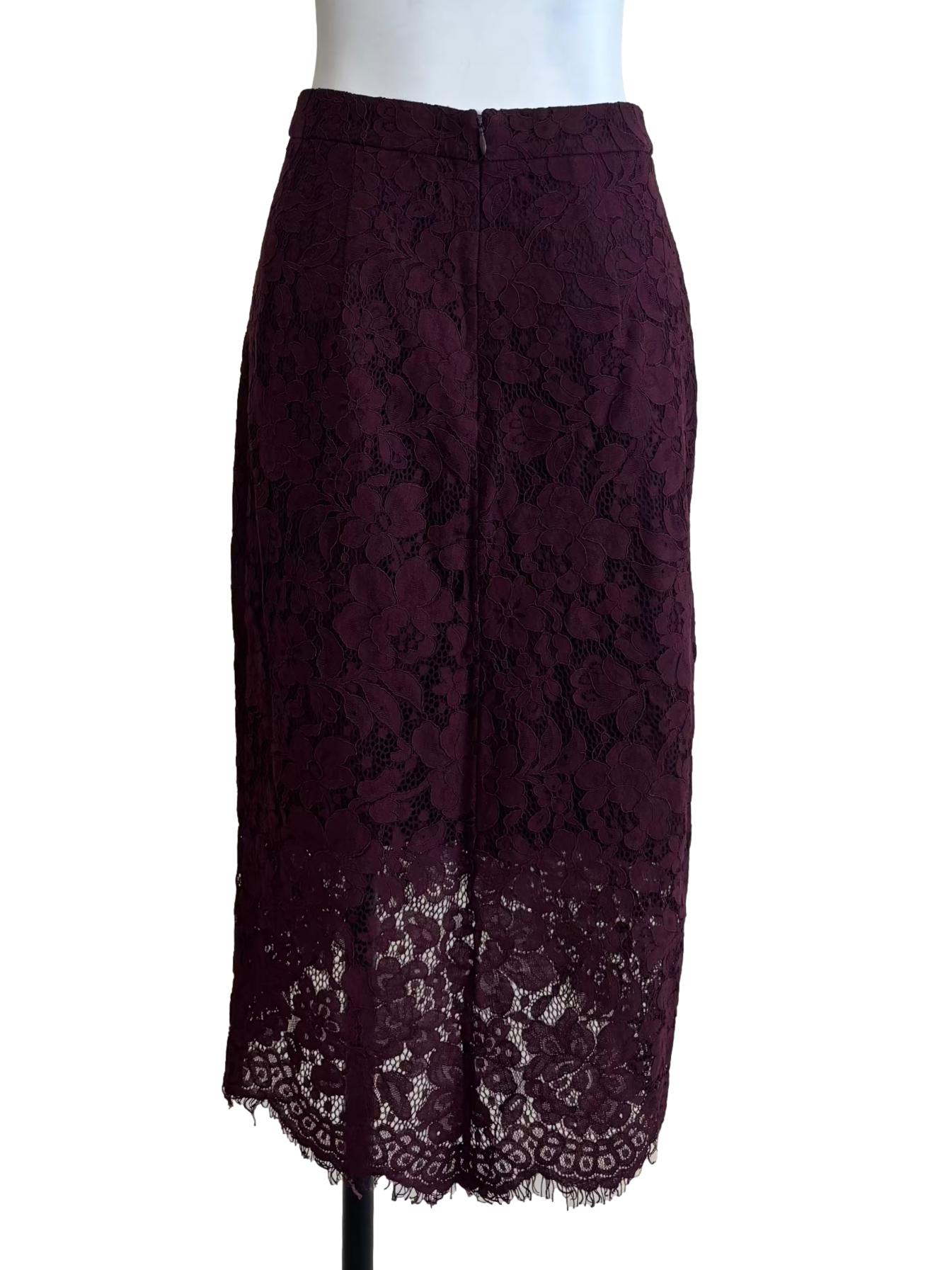 Scarlet Red Lace Skirt LB