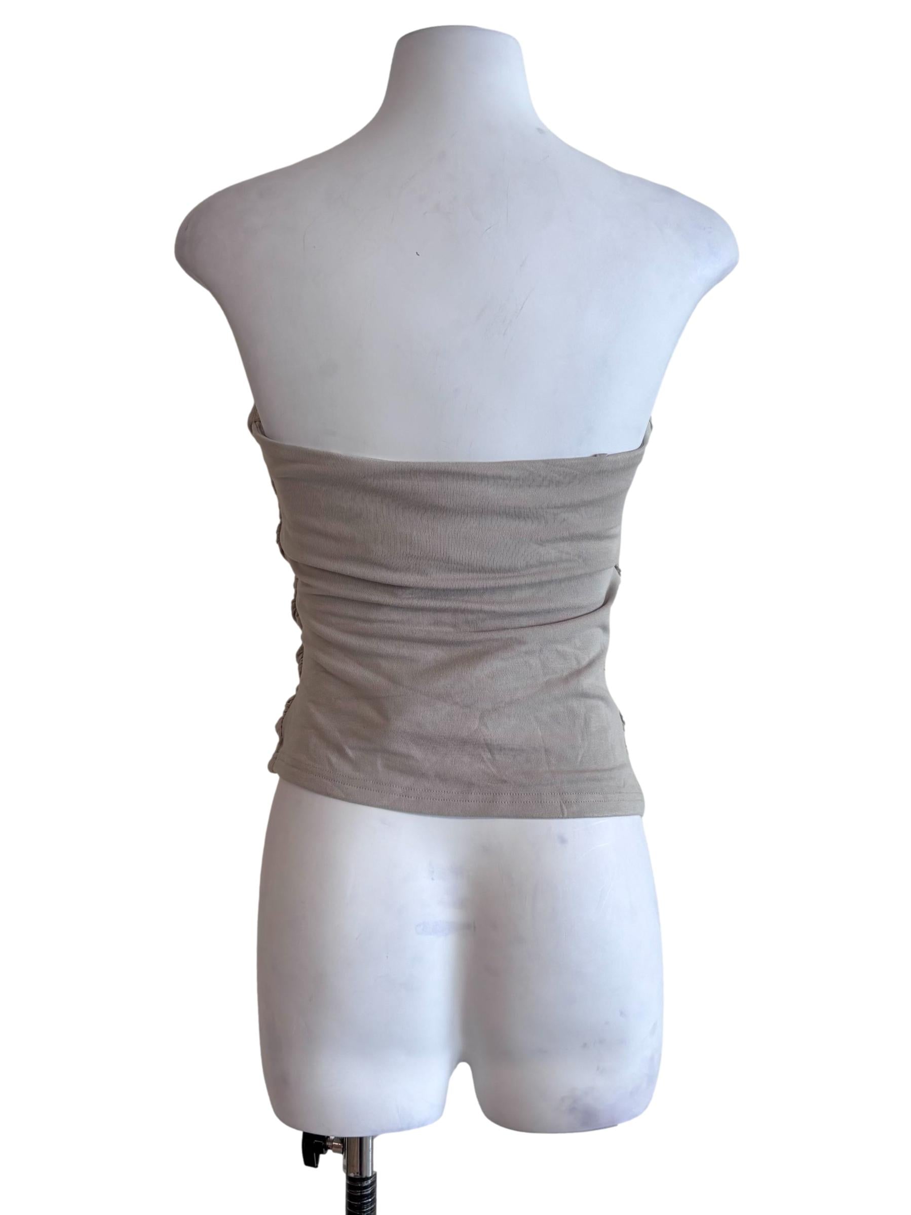 Oat Beige Padded Tube Top