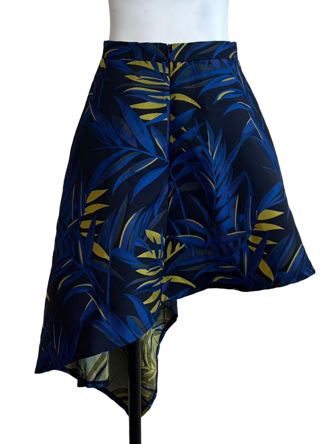 Berry Blue Designed Mini Skirt LB