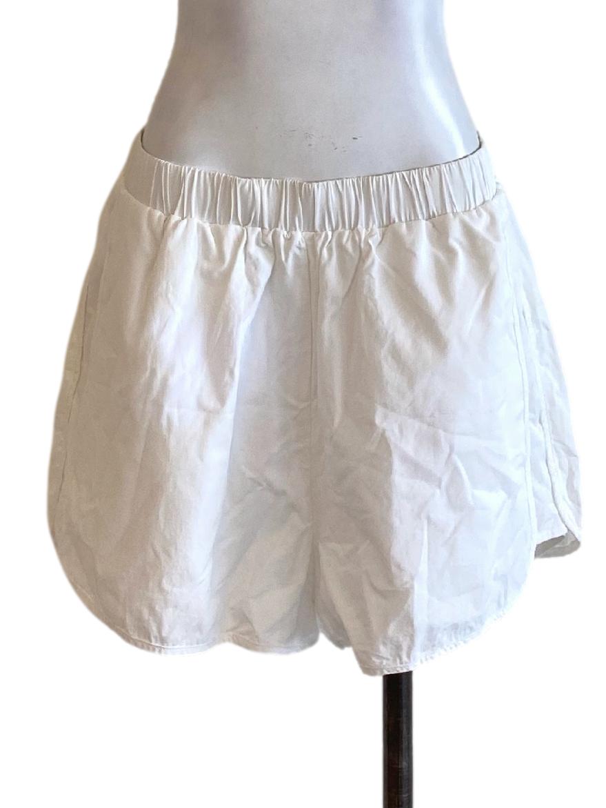 Daisy White Regular Fit Track Shorts