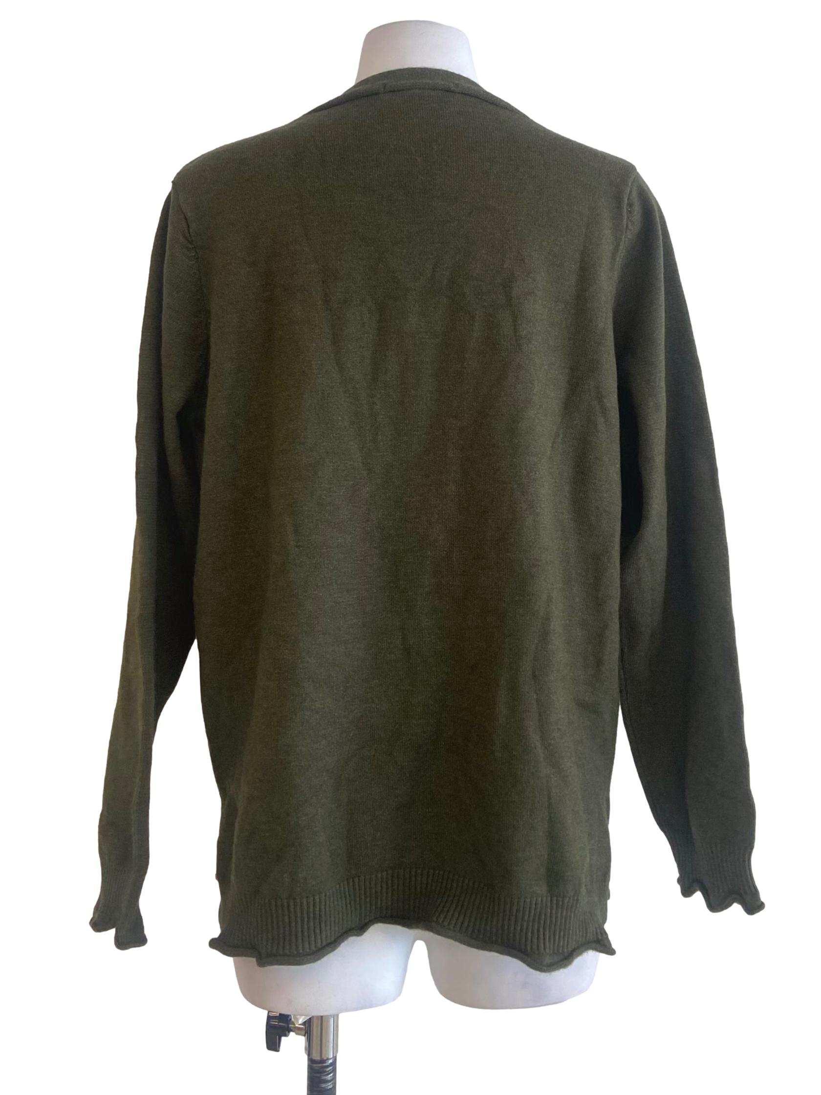 Moss Green Button Down Cardigan