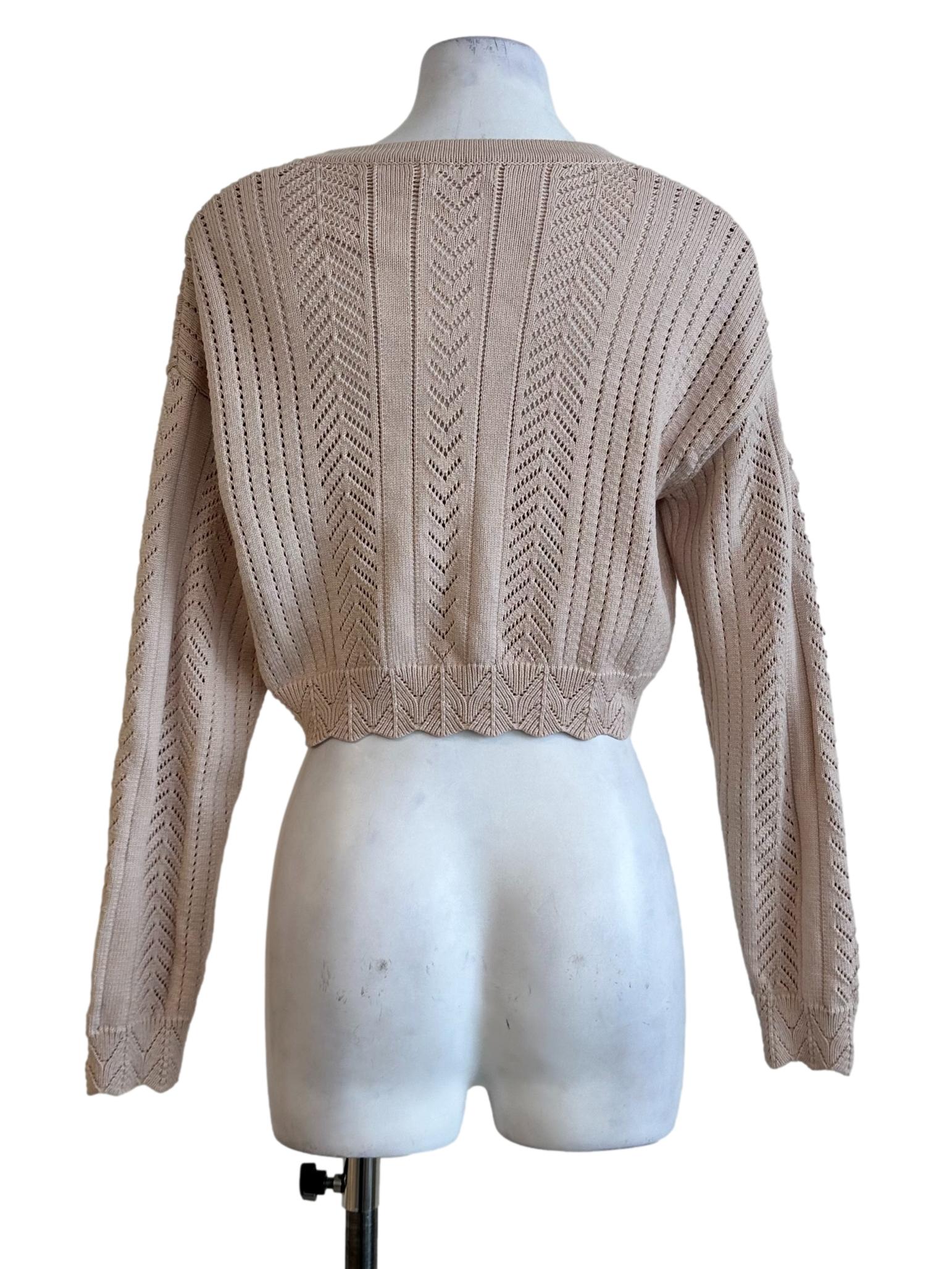 Egg Nog Beige Knit Cardigan