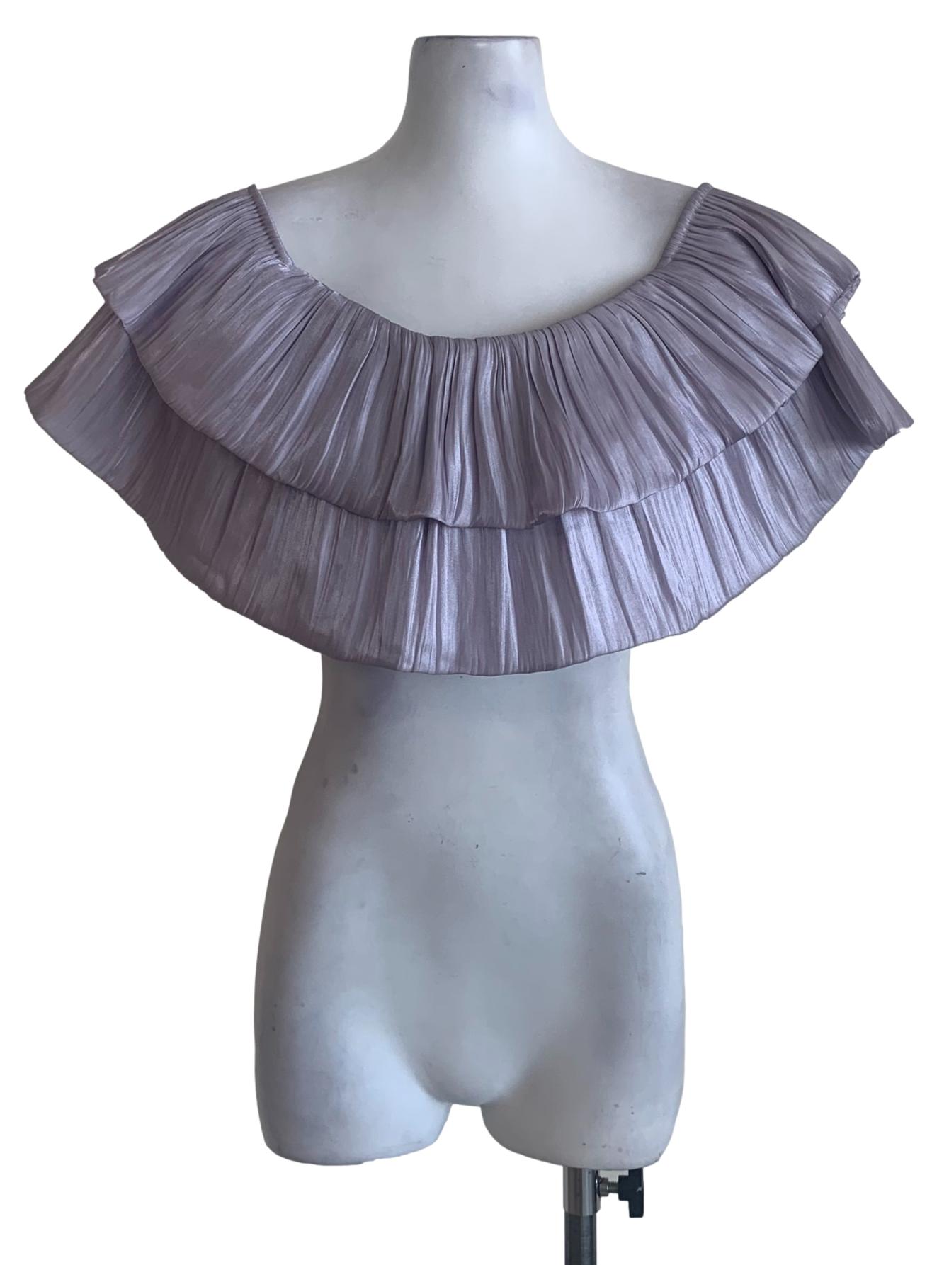 Heather Purple Off Shoulder Top