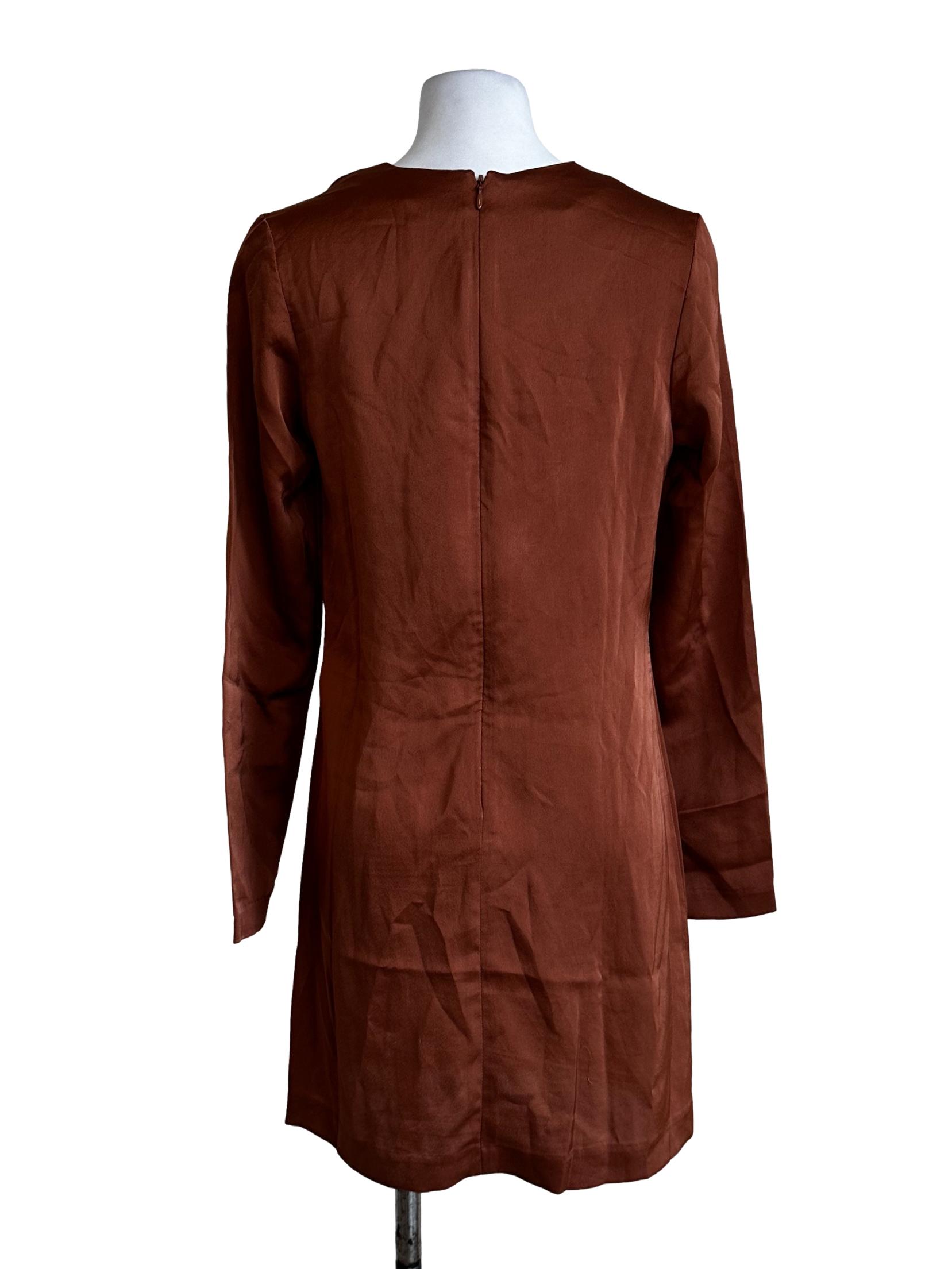 Tawny Brown Plain Dress