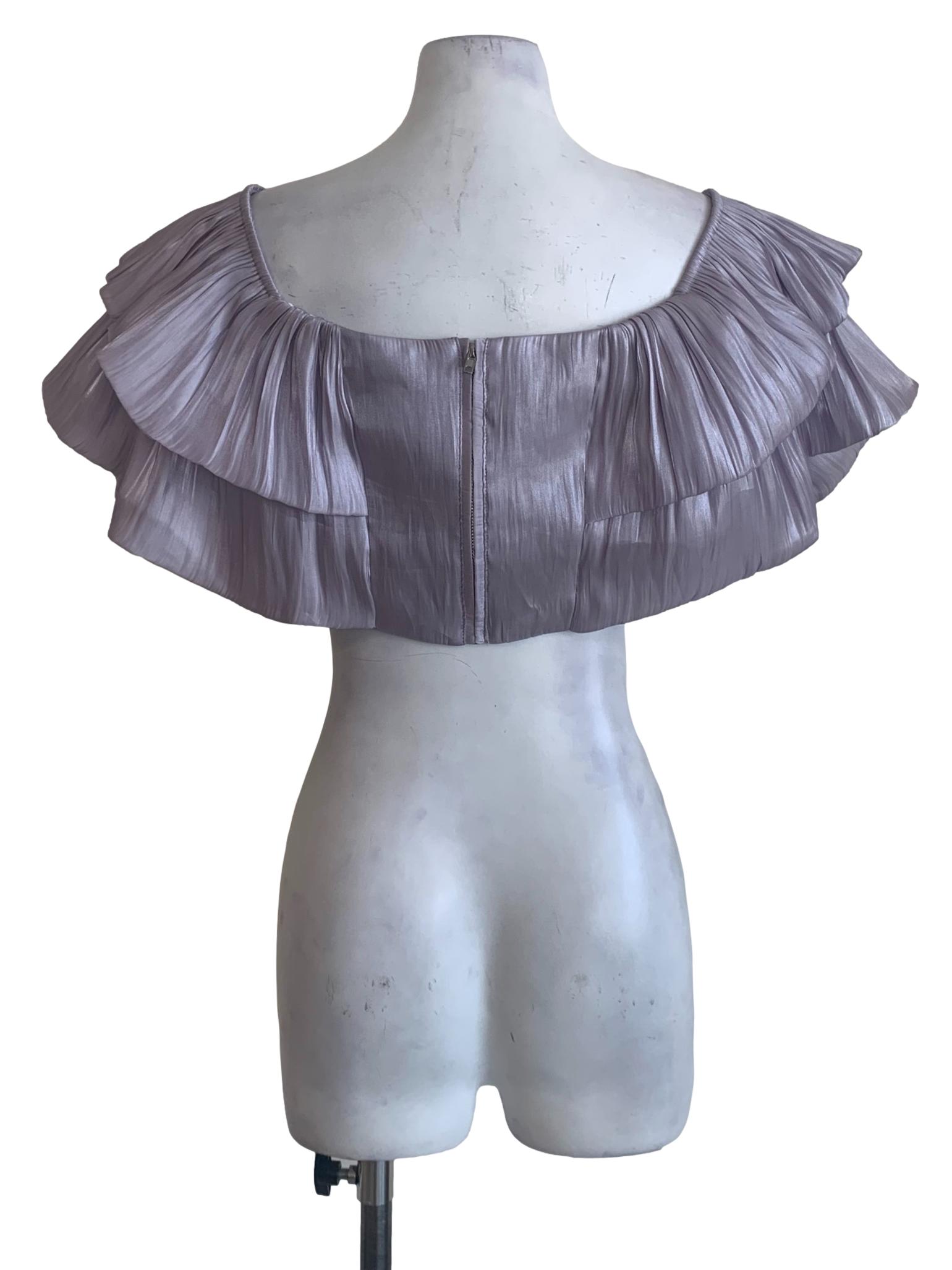 Heather Purple Off Shoulder Top