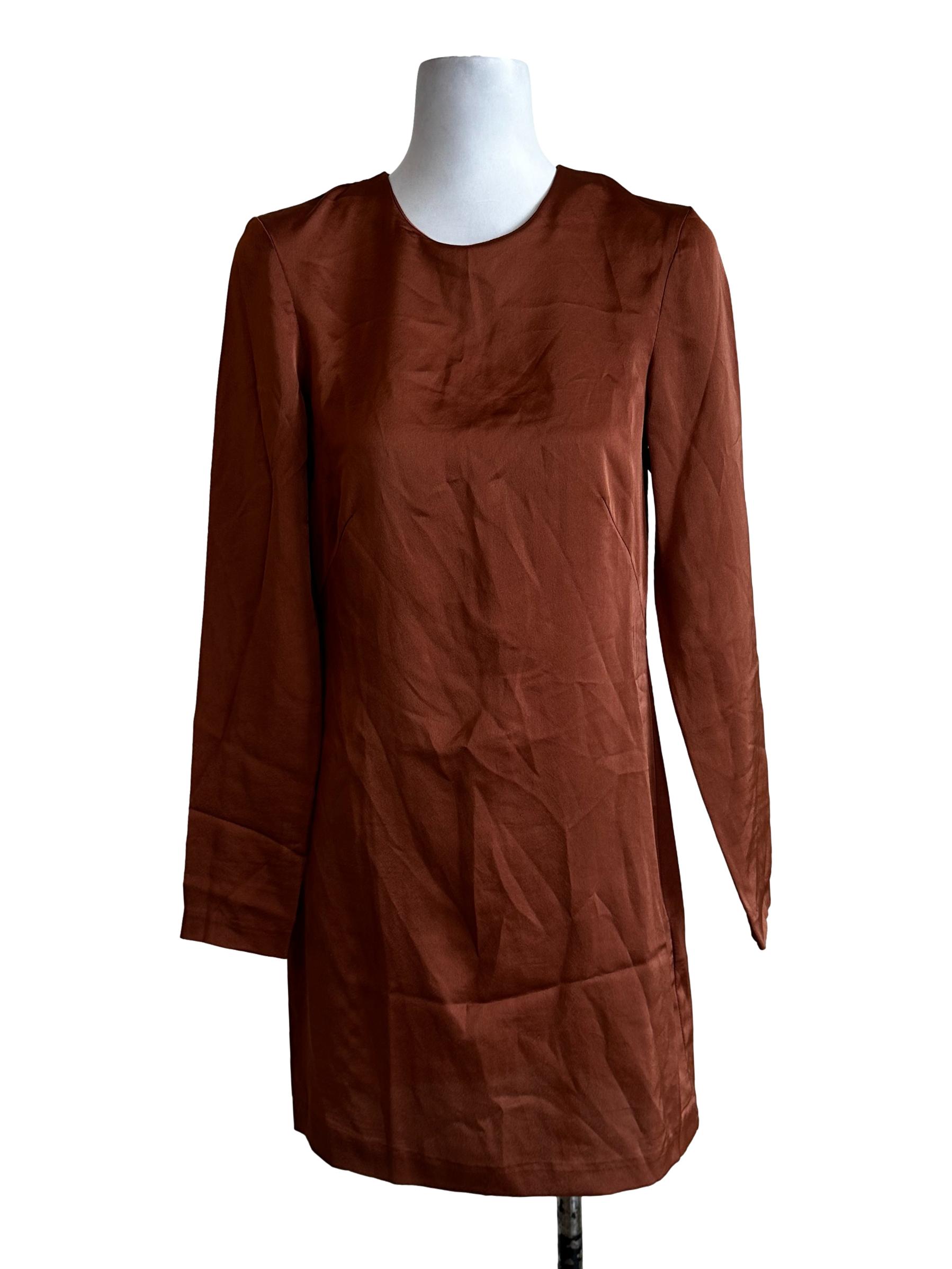 Tawny Brown Plain Dress
