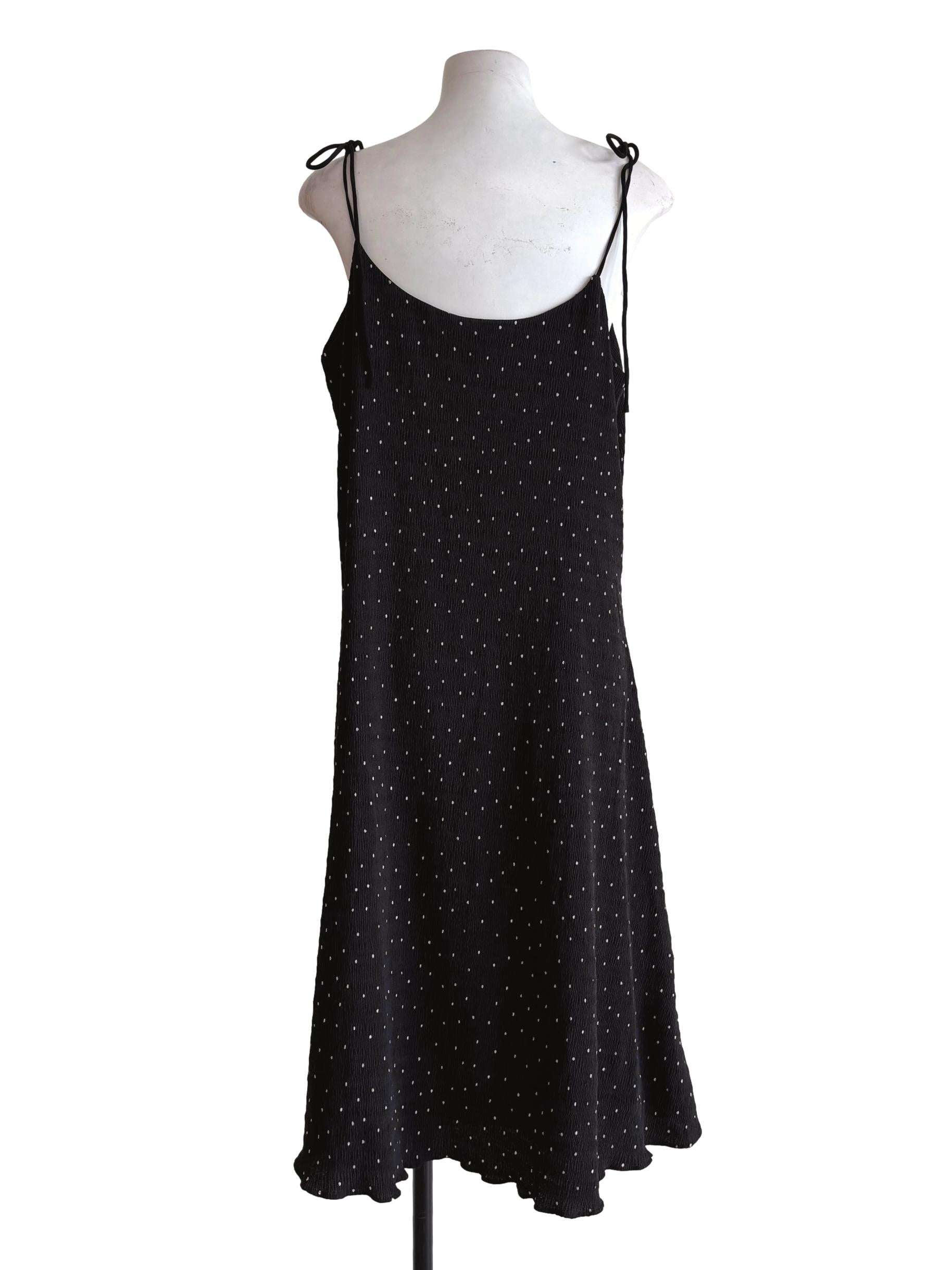 Black Polka Dot Spaghetti Strap Dress