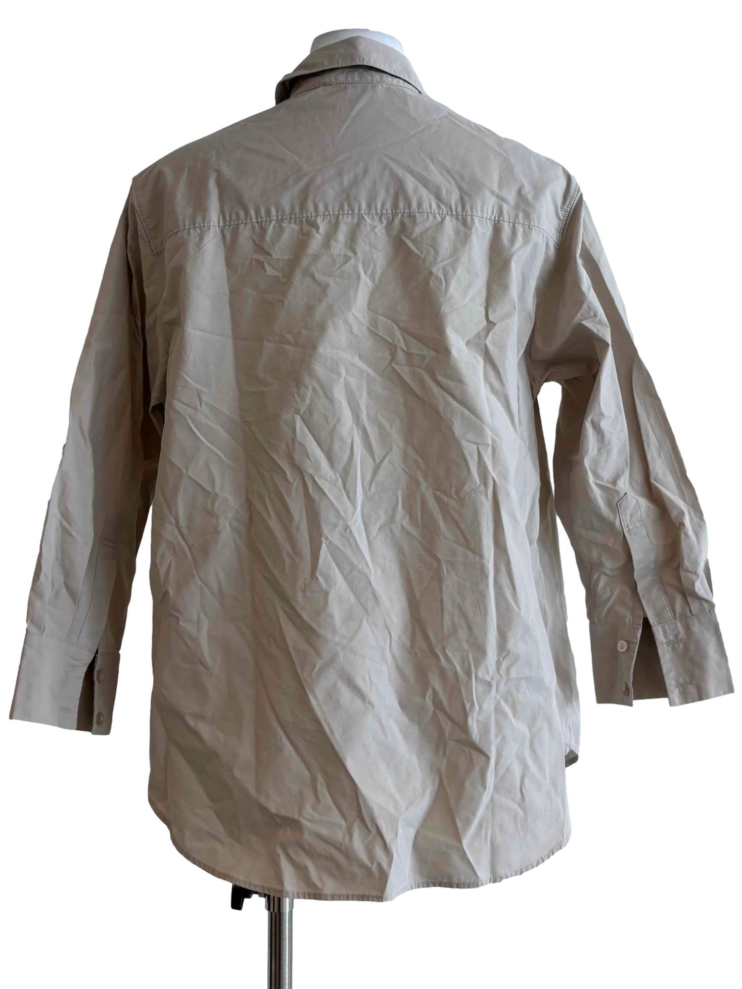 Khaki Cotton Buttoned Shirt