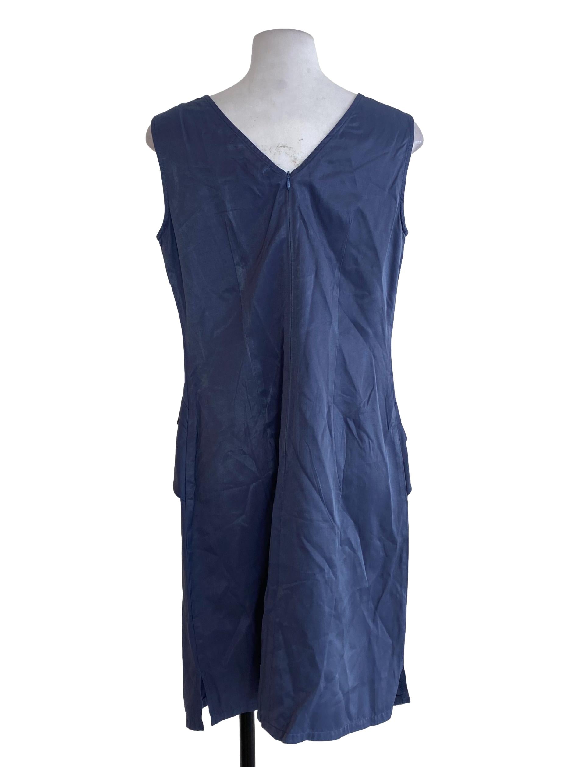 Dusty Purple V Neck Ruffle Dress