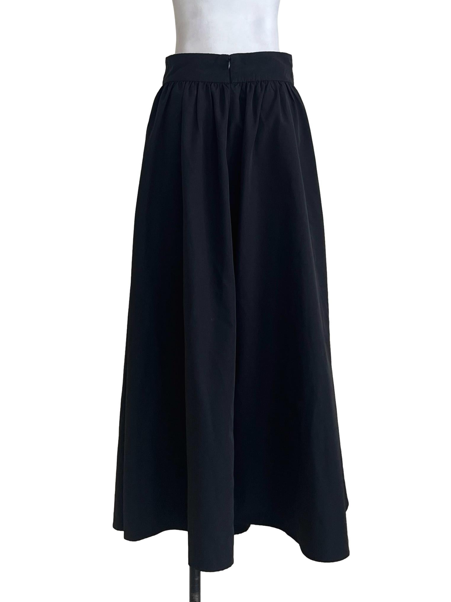 Ink Black A-Line Skirt