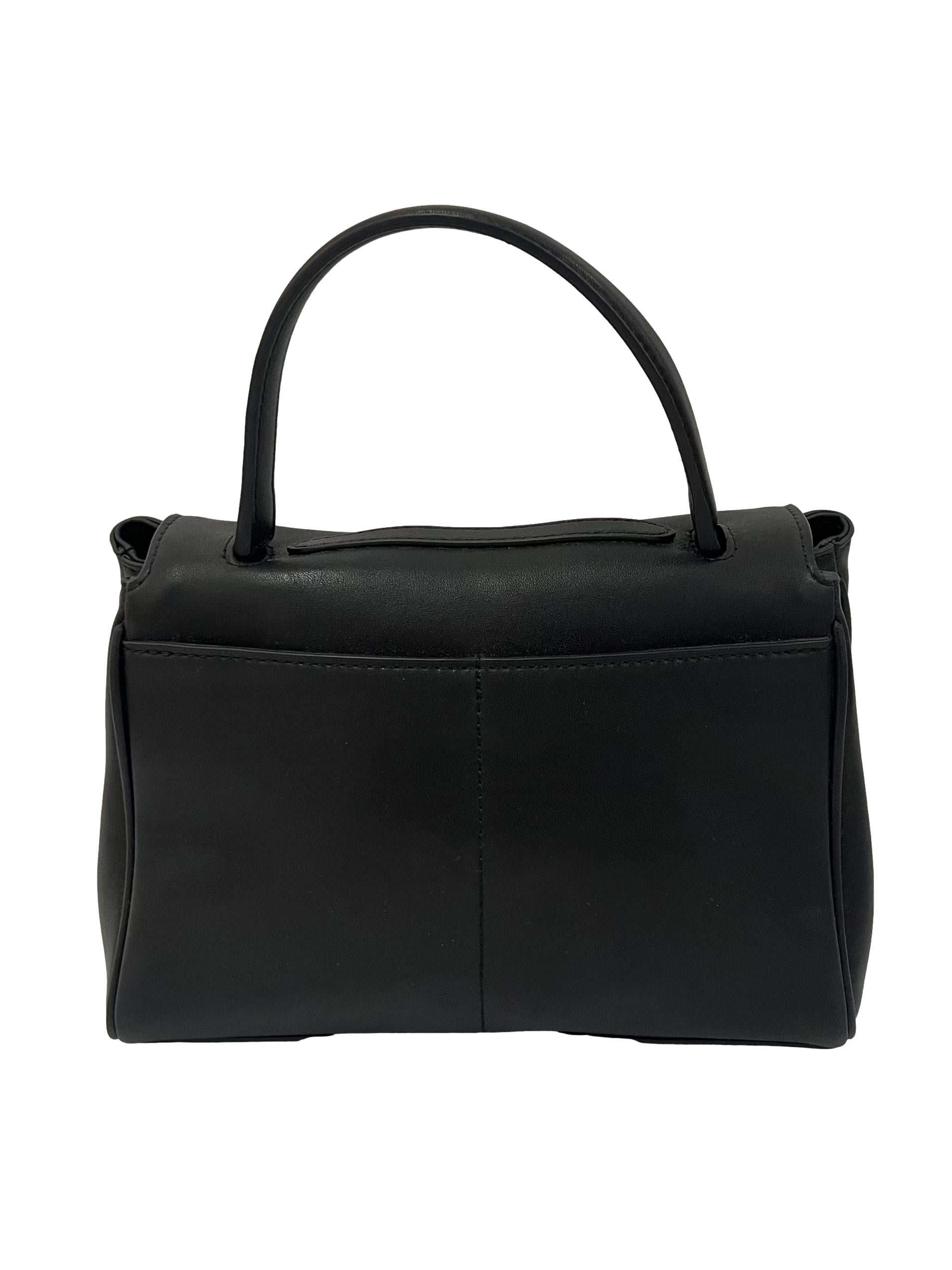 Black Leather Lazy Retro Crossbody Bag CSN