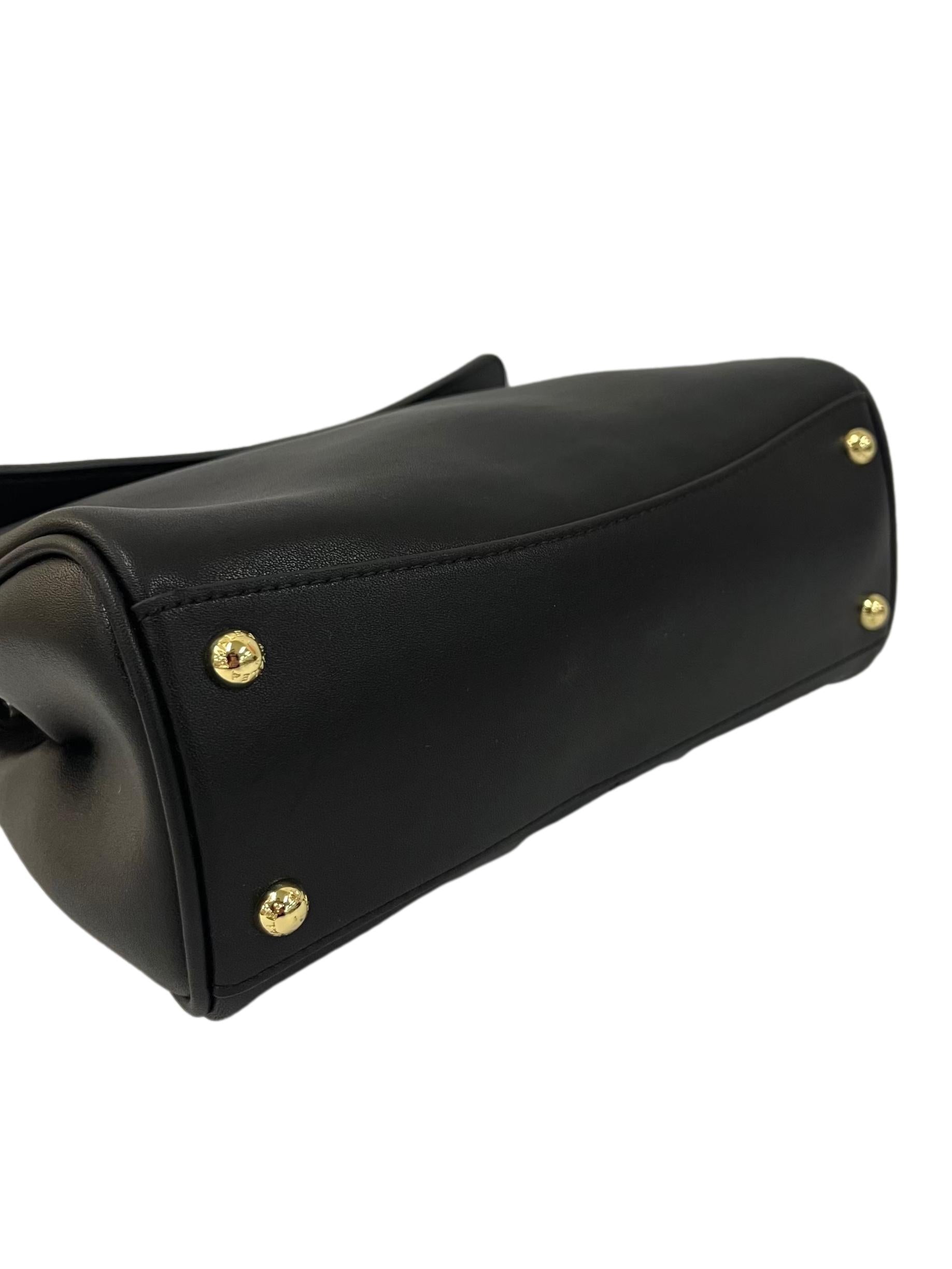 Black Leather Lazy Retro Crossbody Bag CSN
