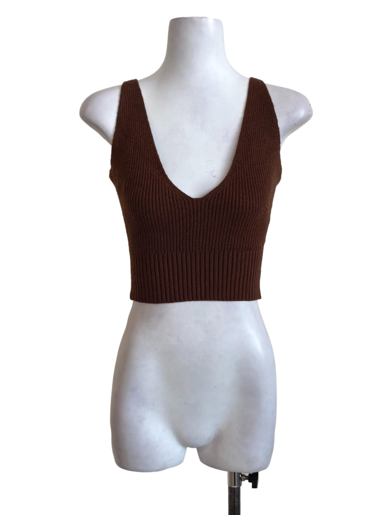 Caramel Knitted Tank Top YHF