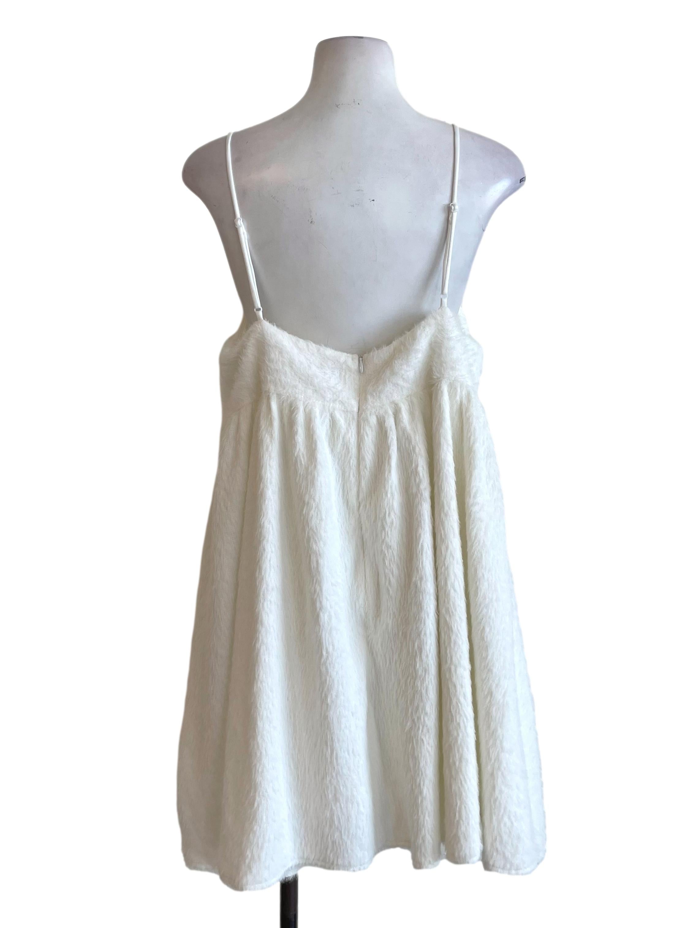 White Fluff Babydoll Dress
