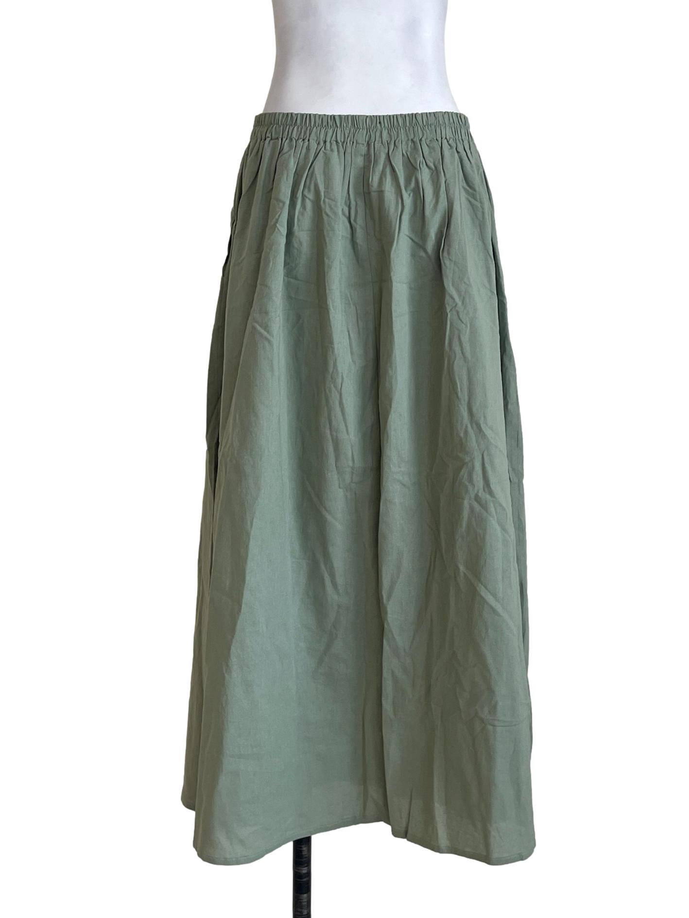 Pistachio Green A-Line Skirt