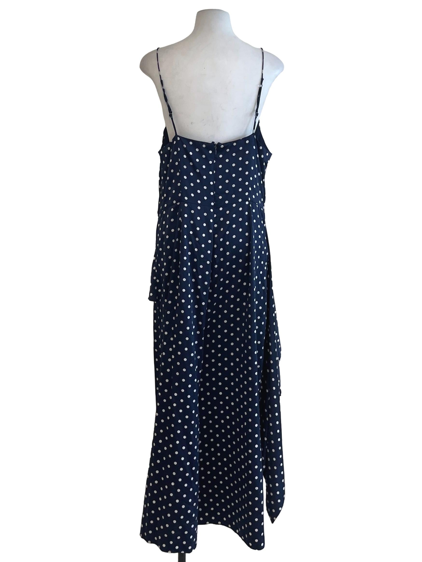Navy Blue Polka Dot Jumpsuit