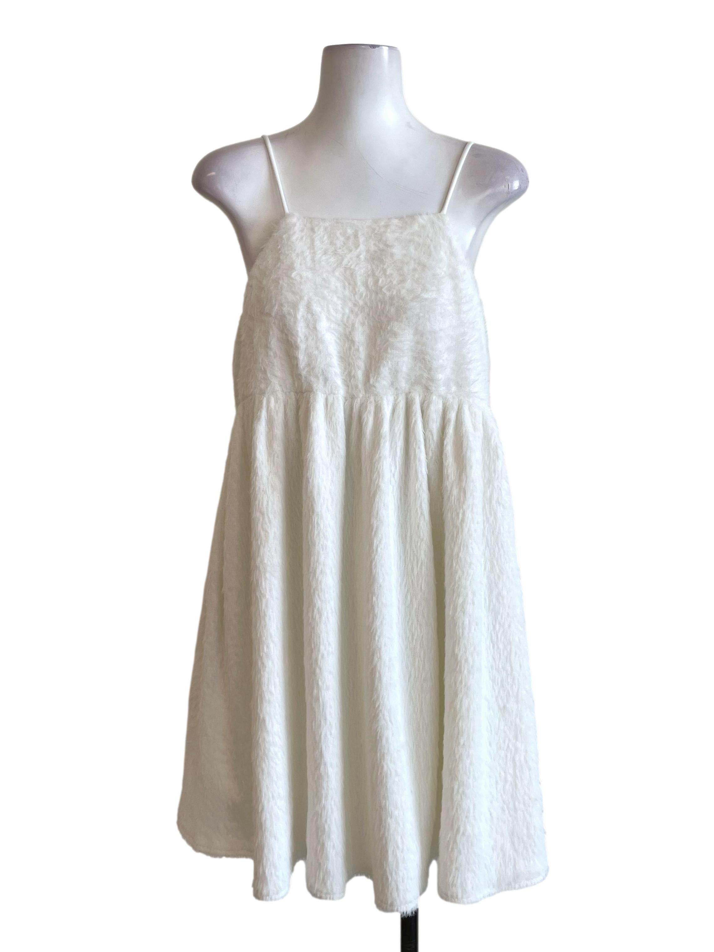 White Fluff Babydoll Dress
