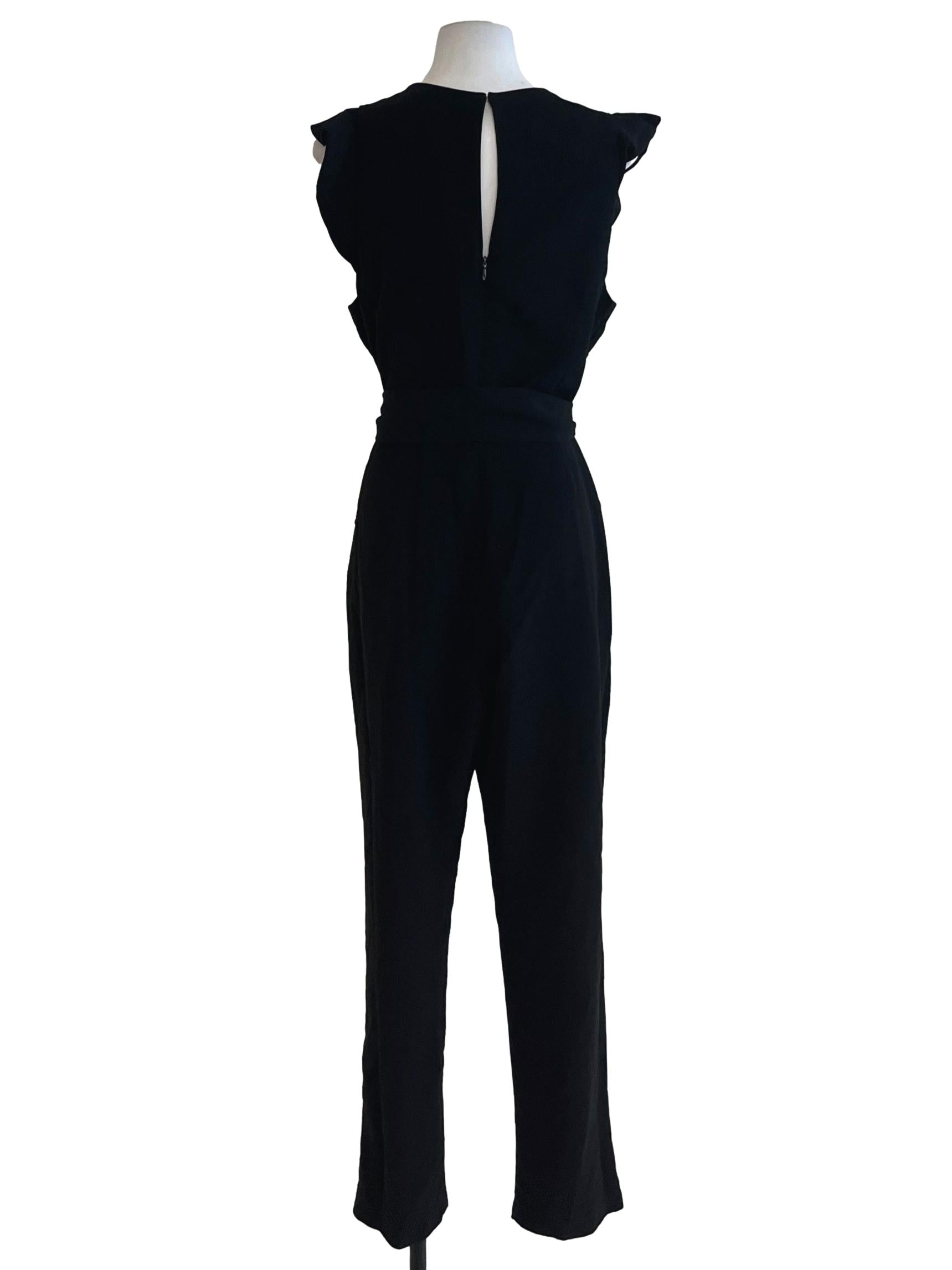 Black V-Neckline Jumpsuit