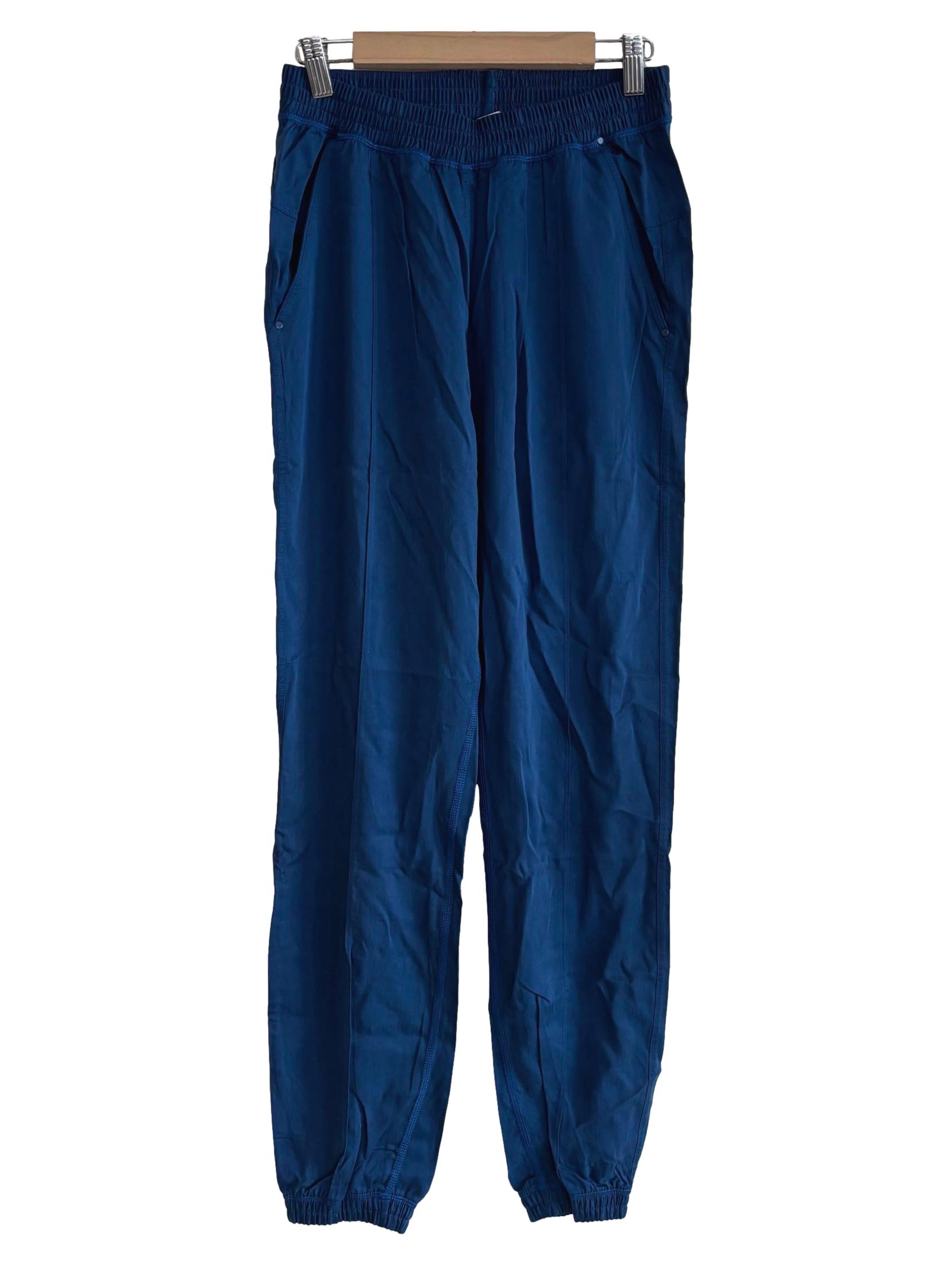 Blue Plain Jogger Pants