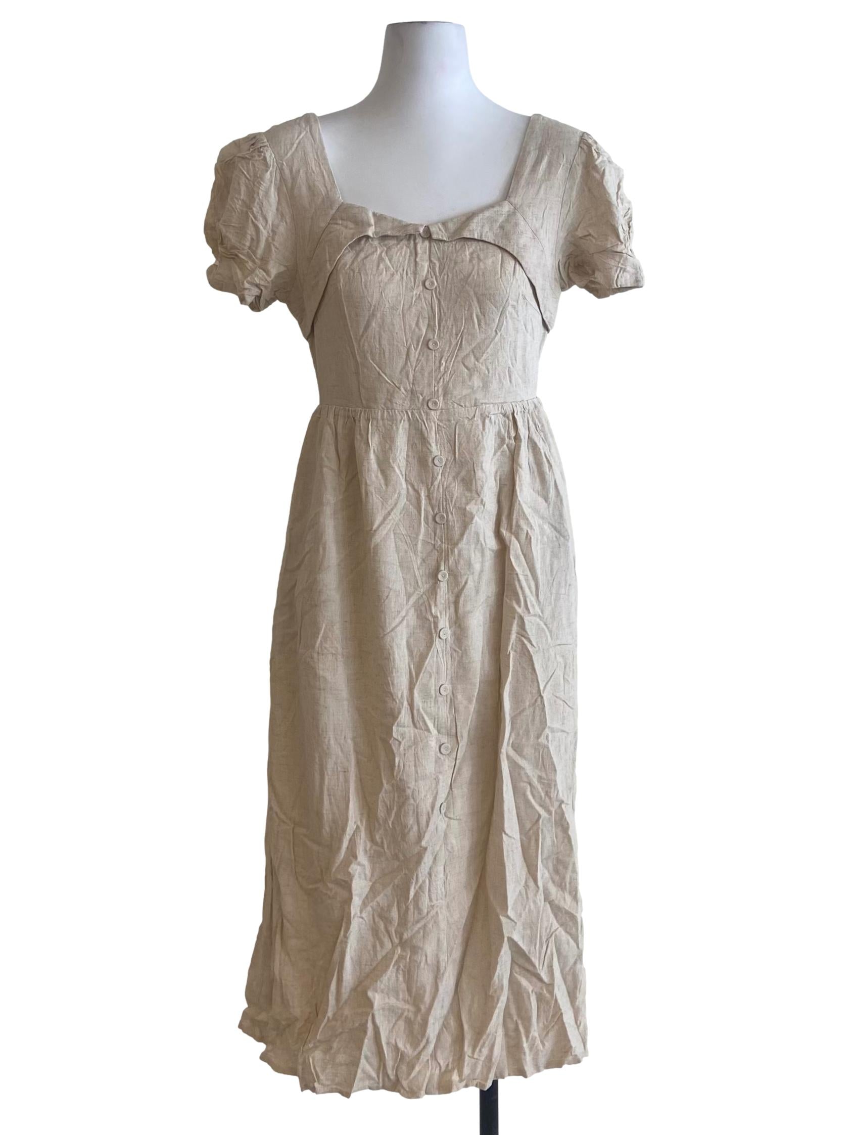 Parchment Beige A-Line Dress