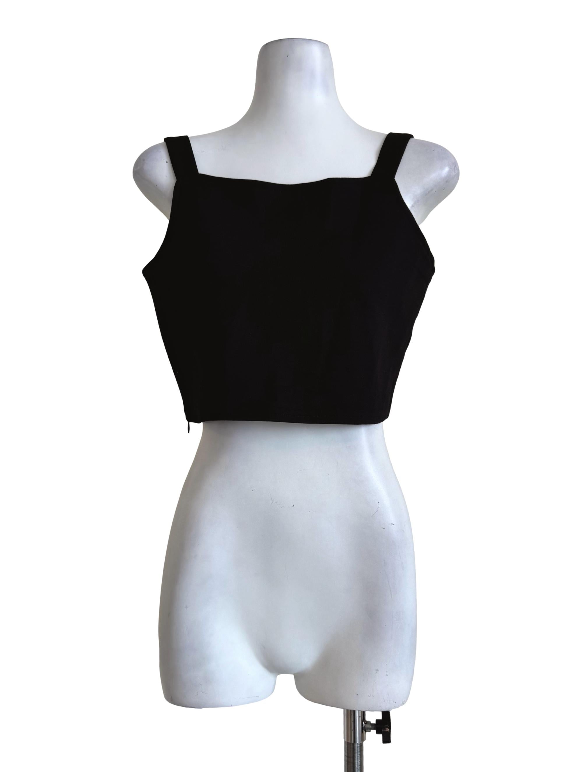 Midnight Black Sleeveless Bralet