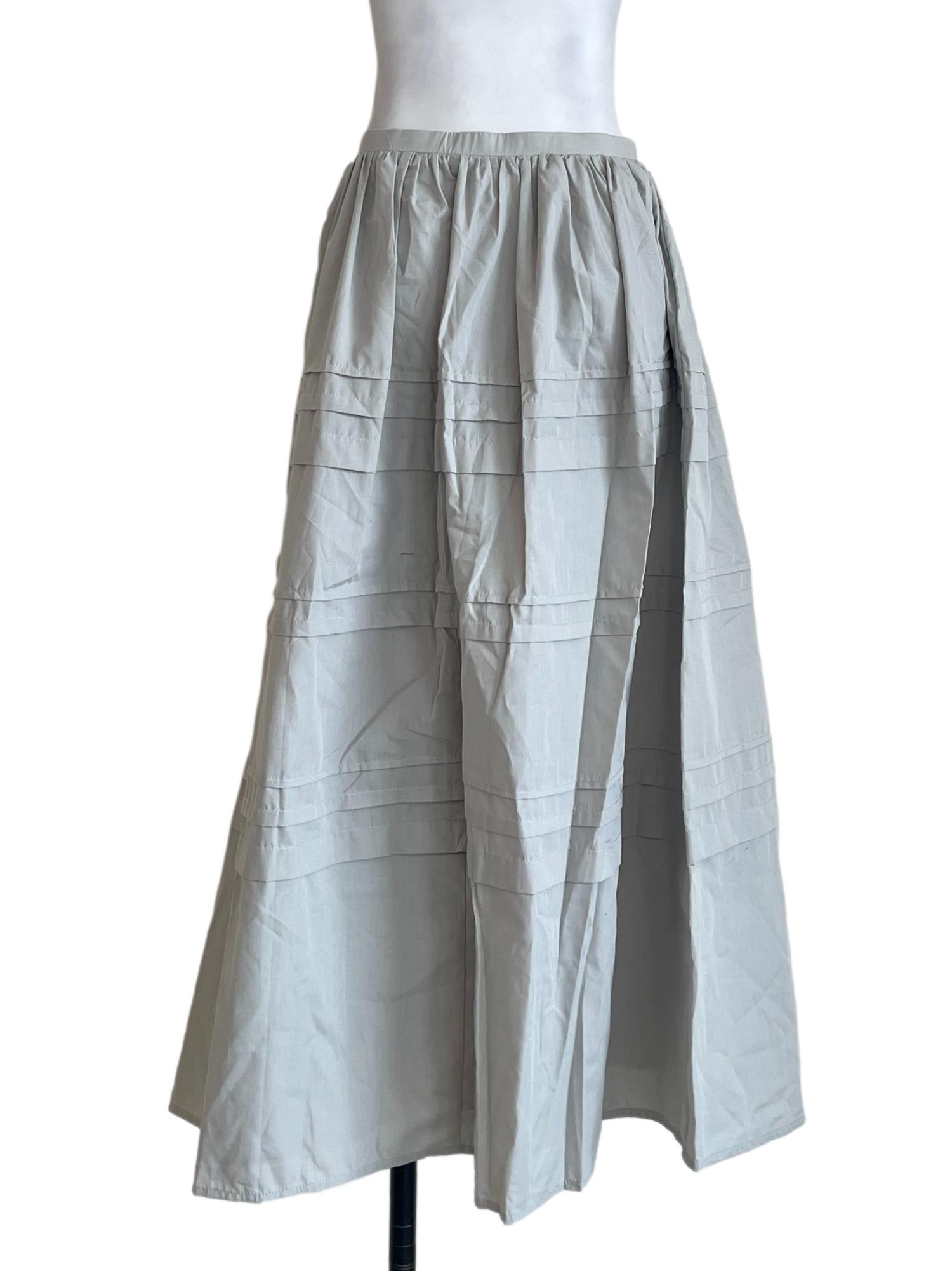 Cloud Grey A-Line Skirt