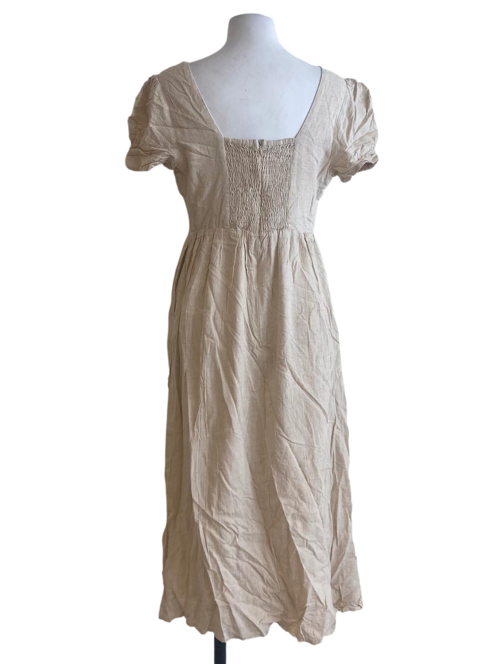 Parchment Beige A-Line Dress