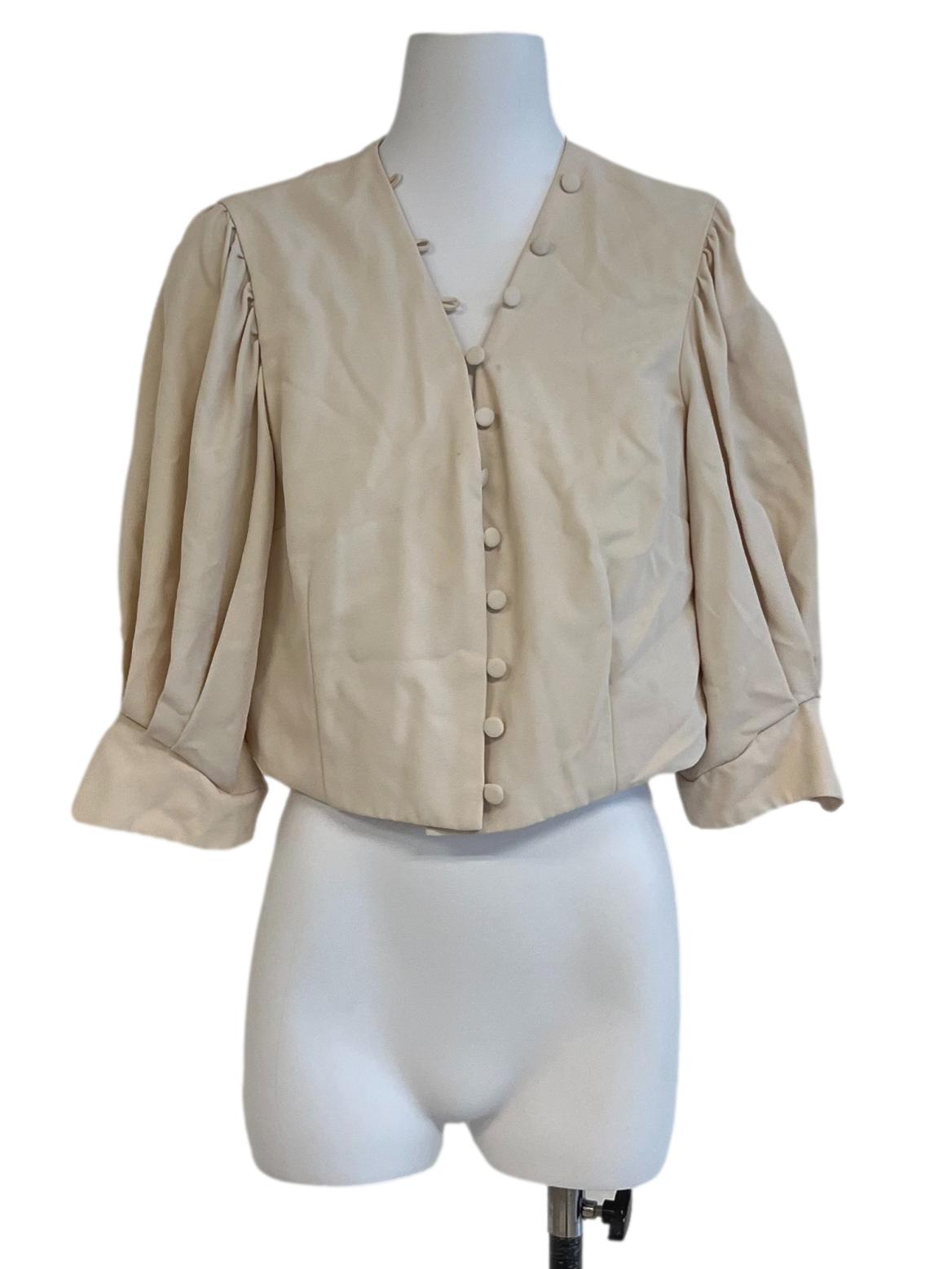 Cream Button Down Blouse