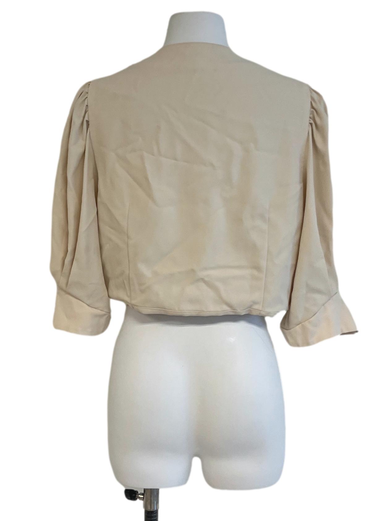 Cream Button Down Blouse